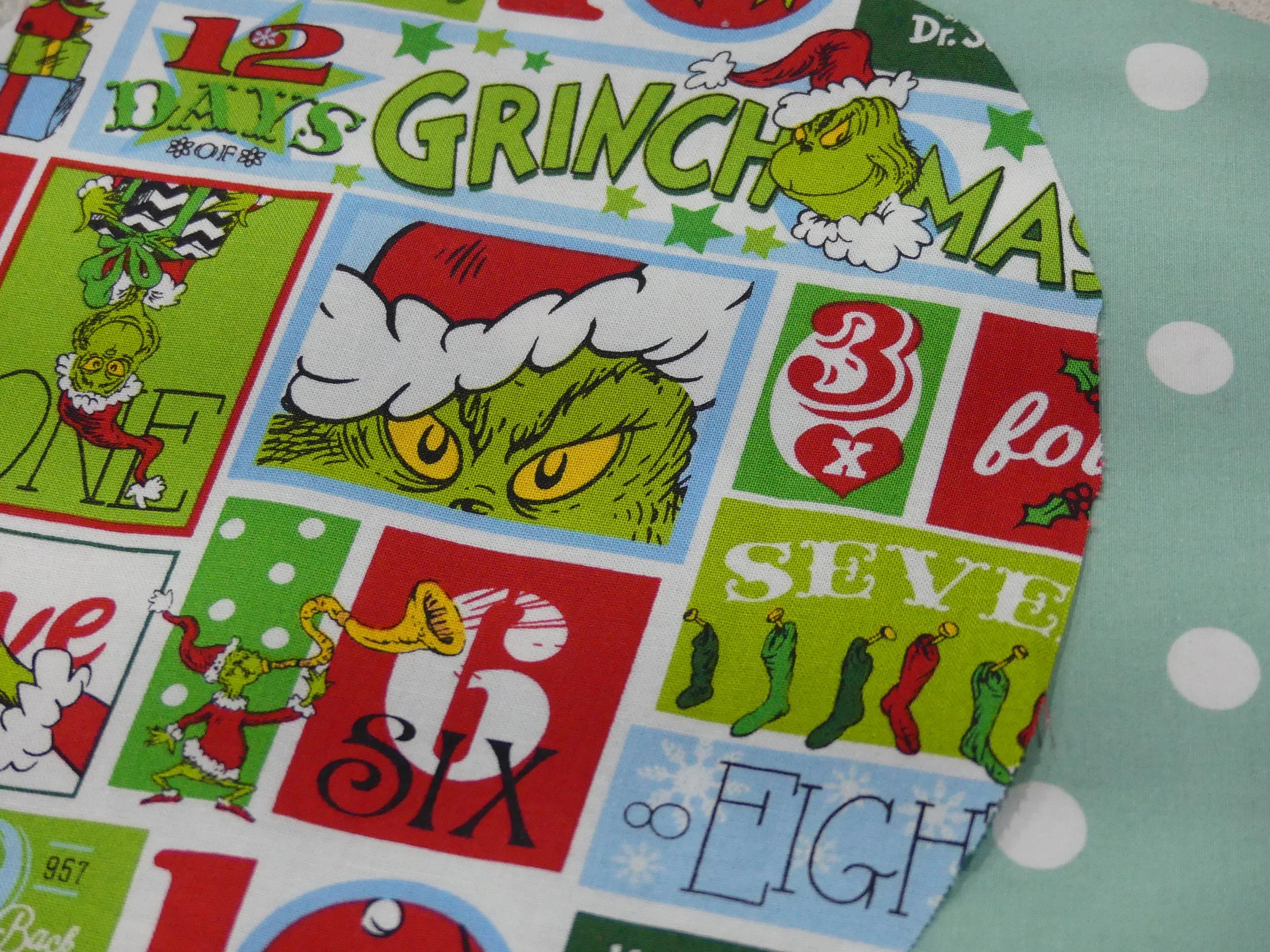 Scrub Cap - Christmas Grinchmas Calendar - Mint Spot