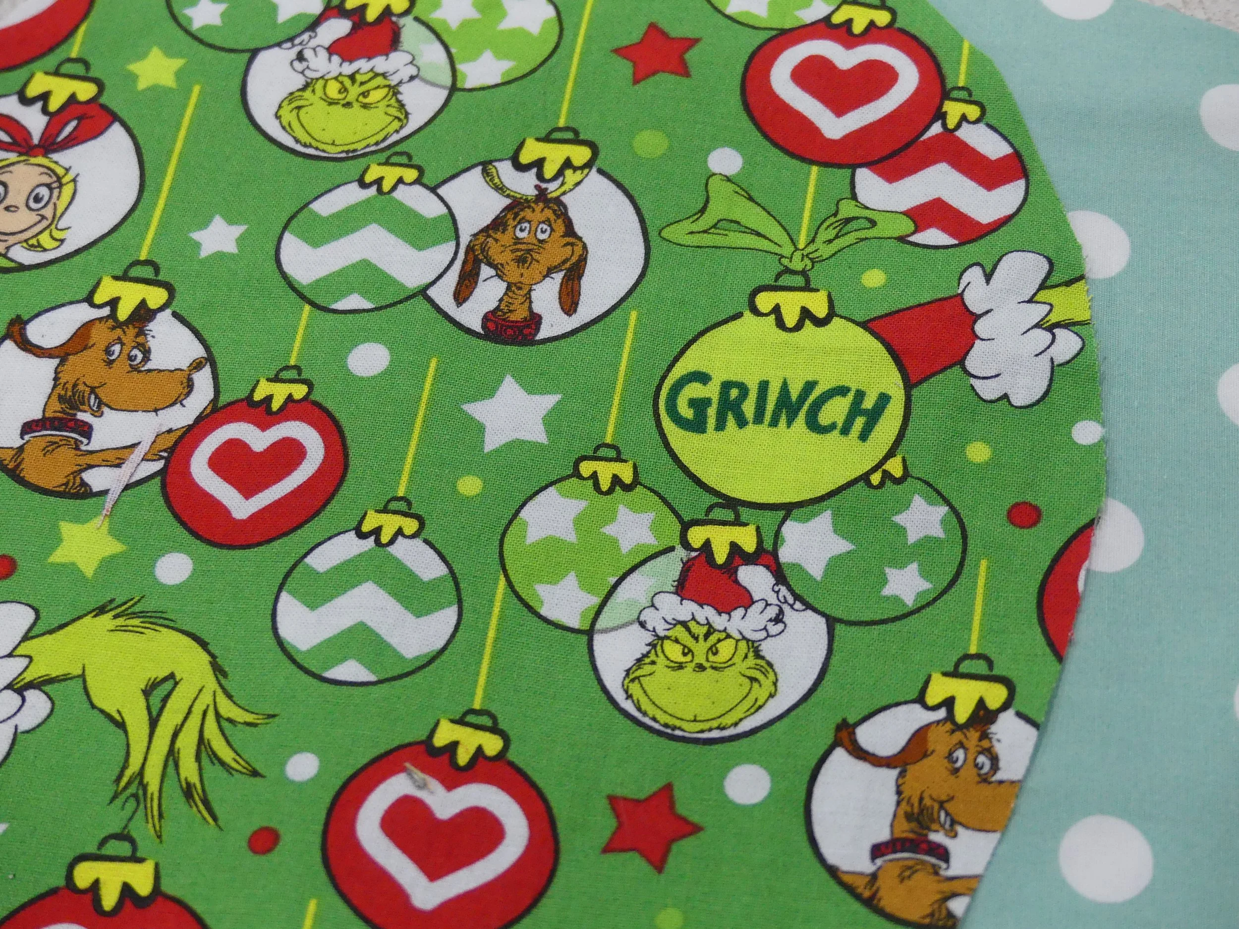 Scrub Cap - Christmas Grinchmas Baubles - Mint Spot
