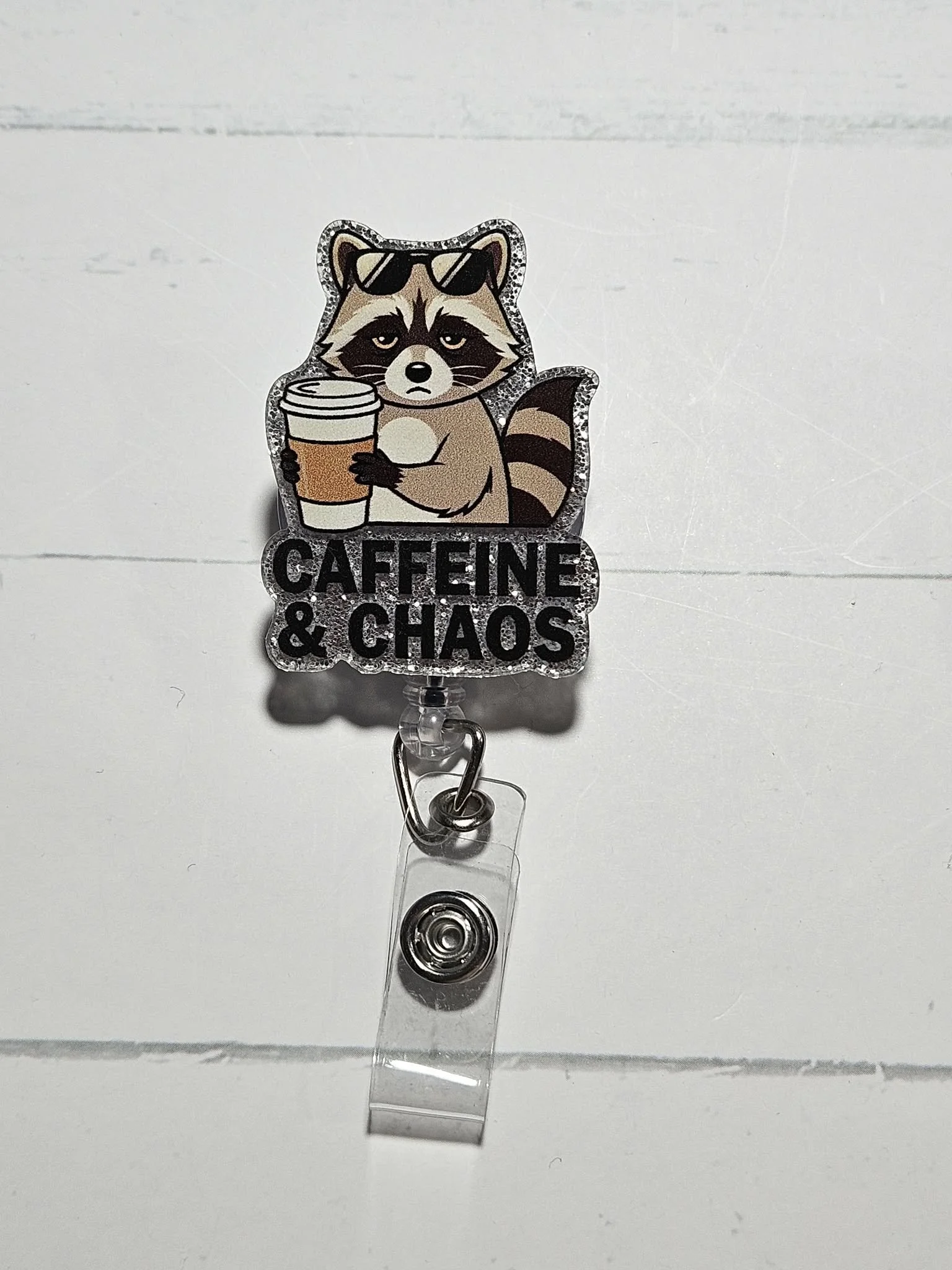 RETRACTABLE ID HOLDERS - CAFFEINE & CHAOS