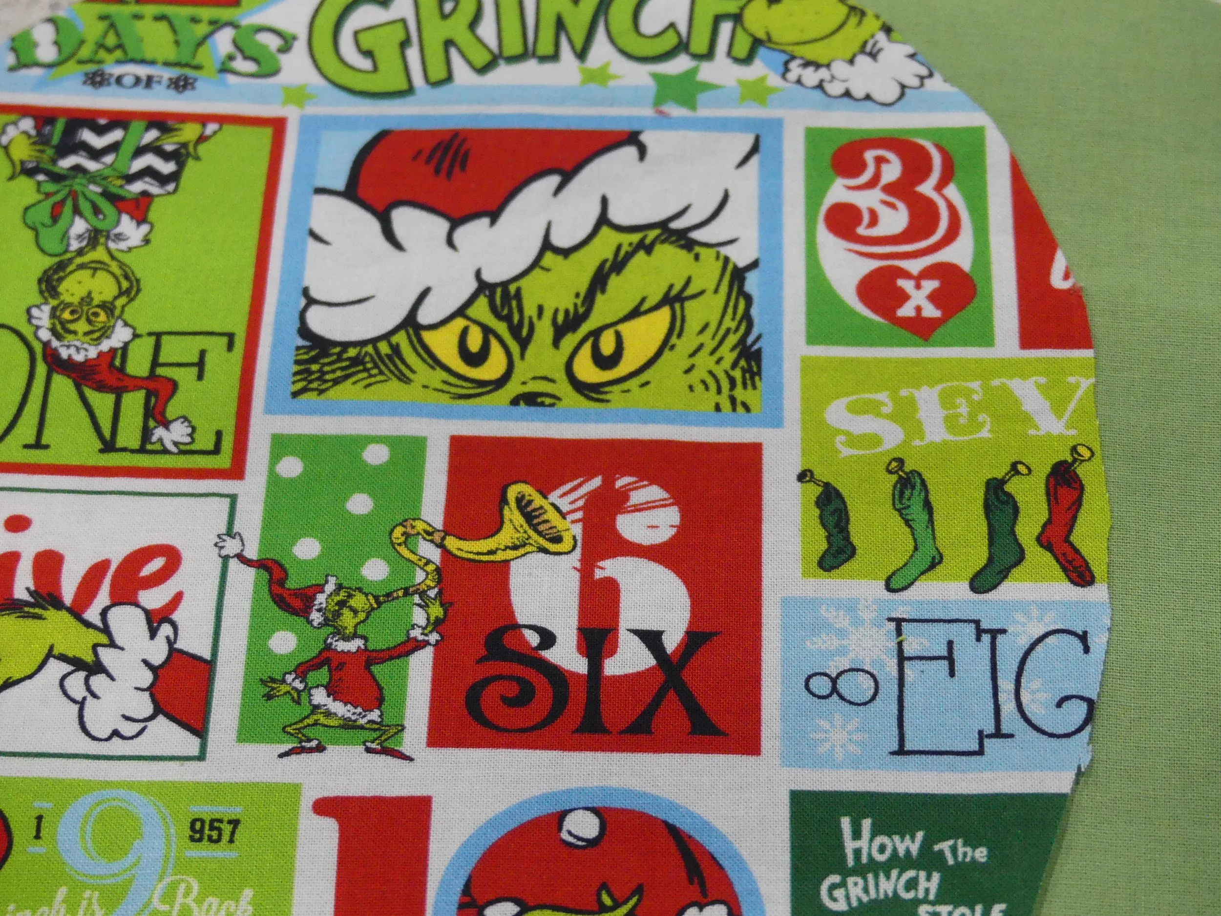 Scrub Cap - Christmas Grinchmas Calendar - Green