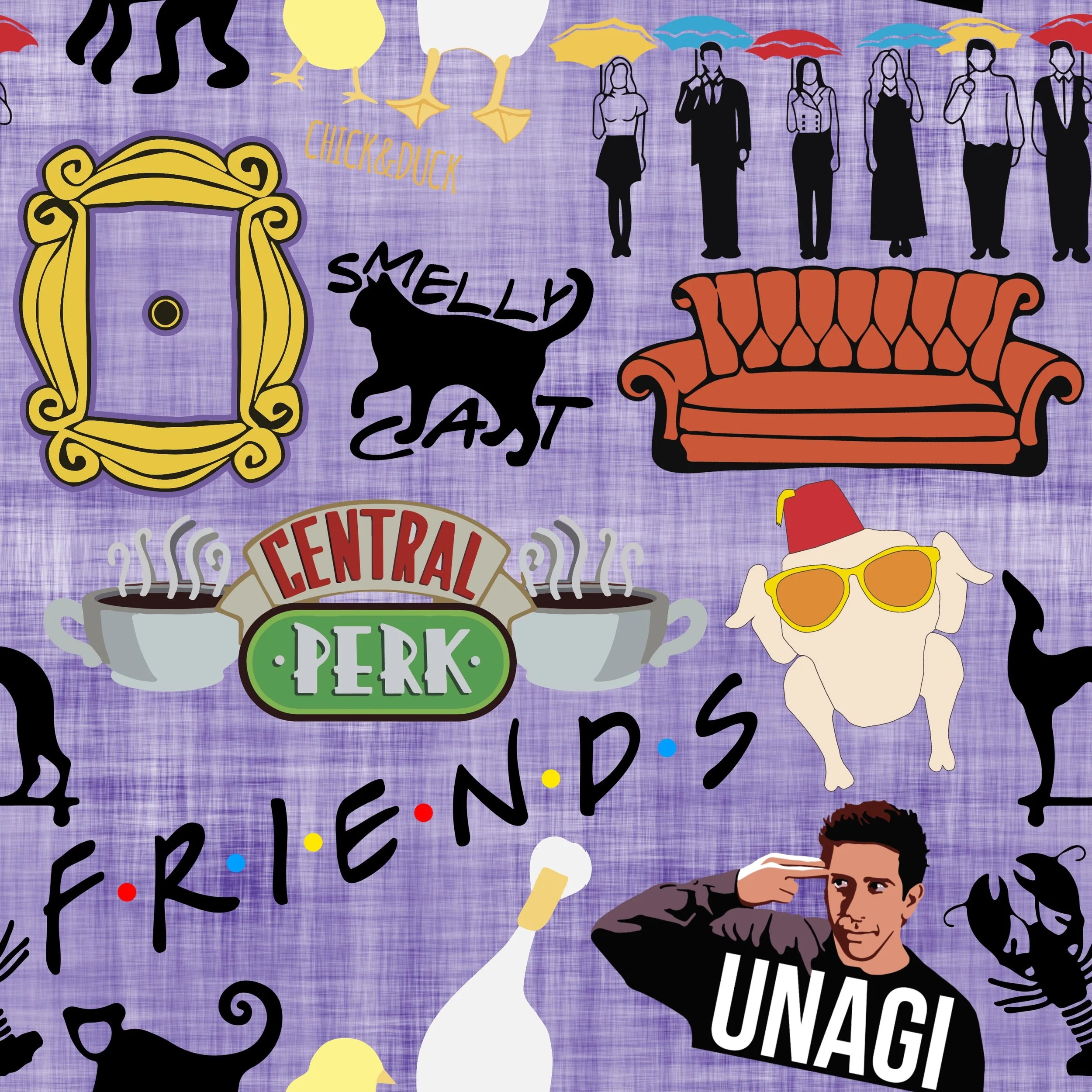 PREORDER - ROUND 33 - SCRUB TOP - 3147 FRIENDS