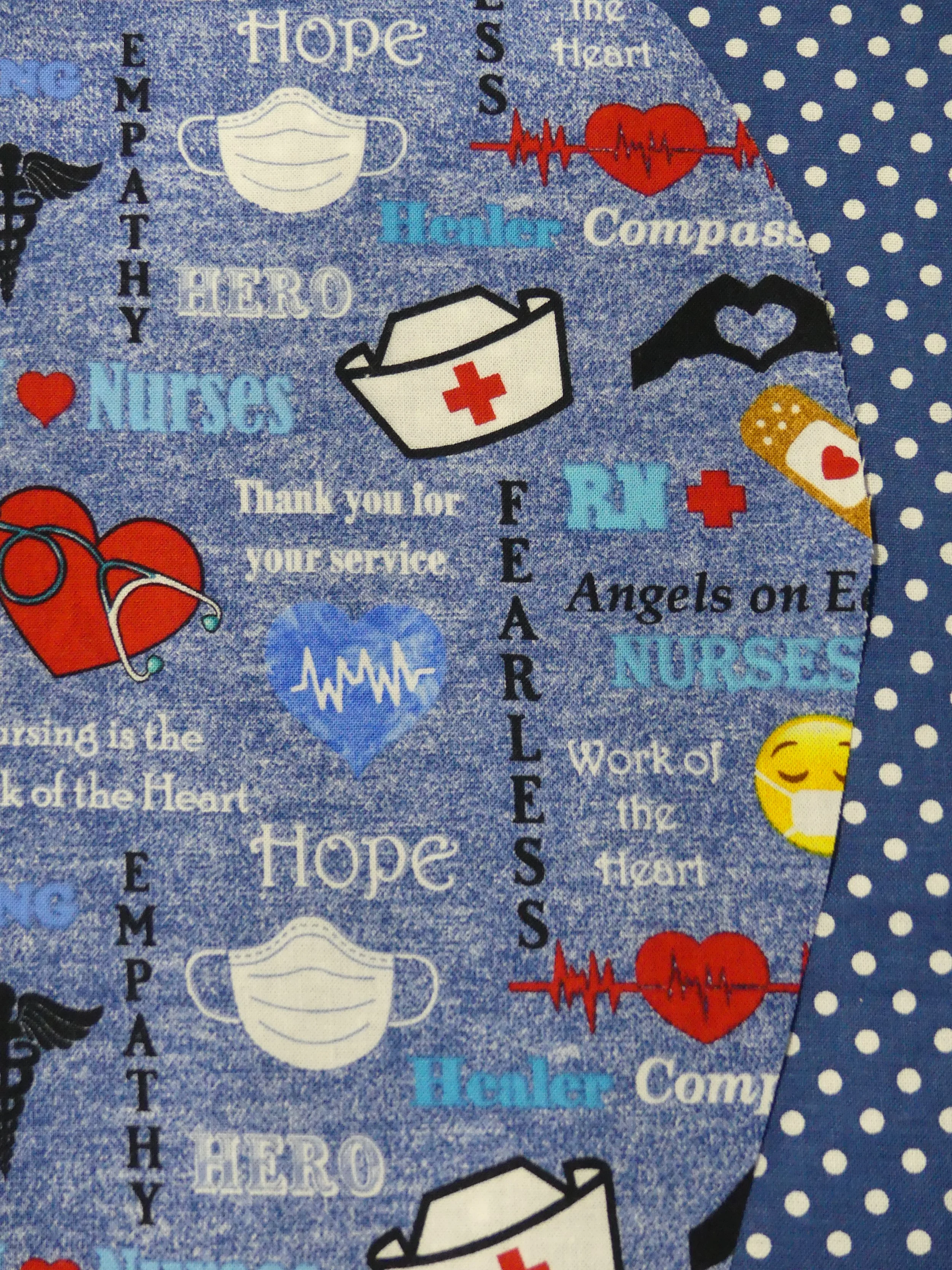 Scrub Cap - Nurse - Navy Spot