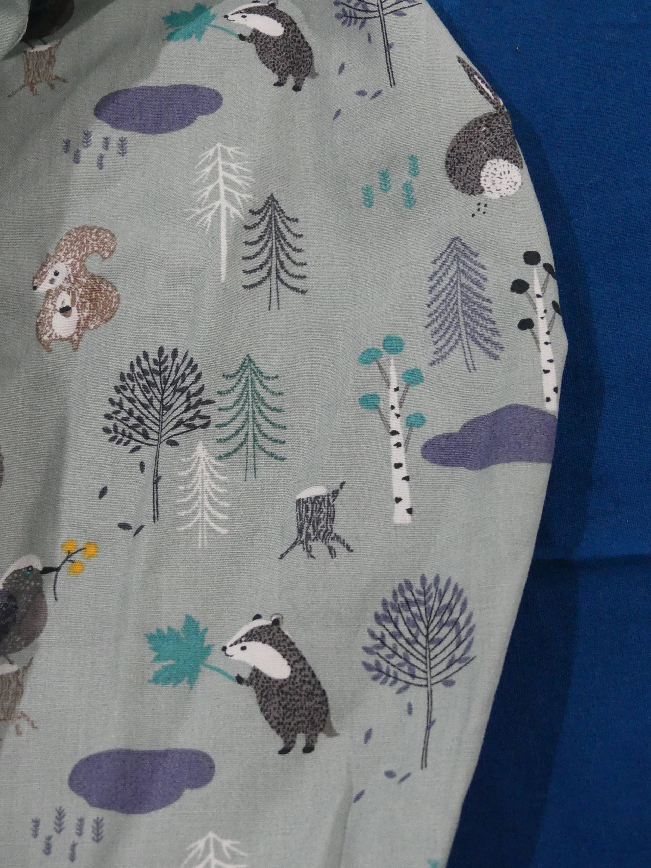 Scrub Cap - Woodland Animals - Teal