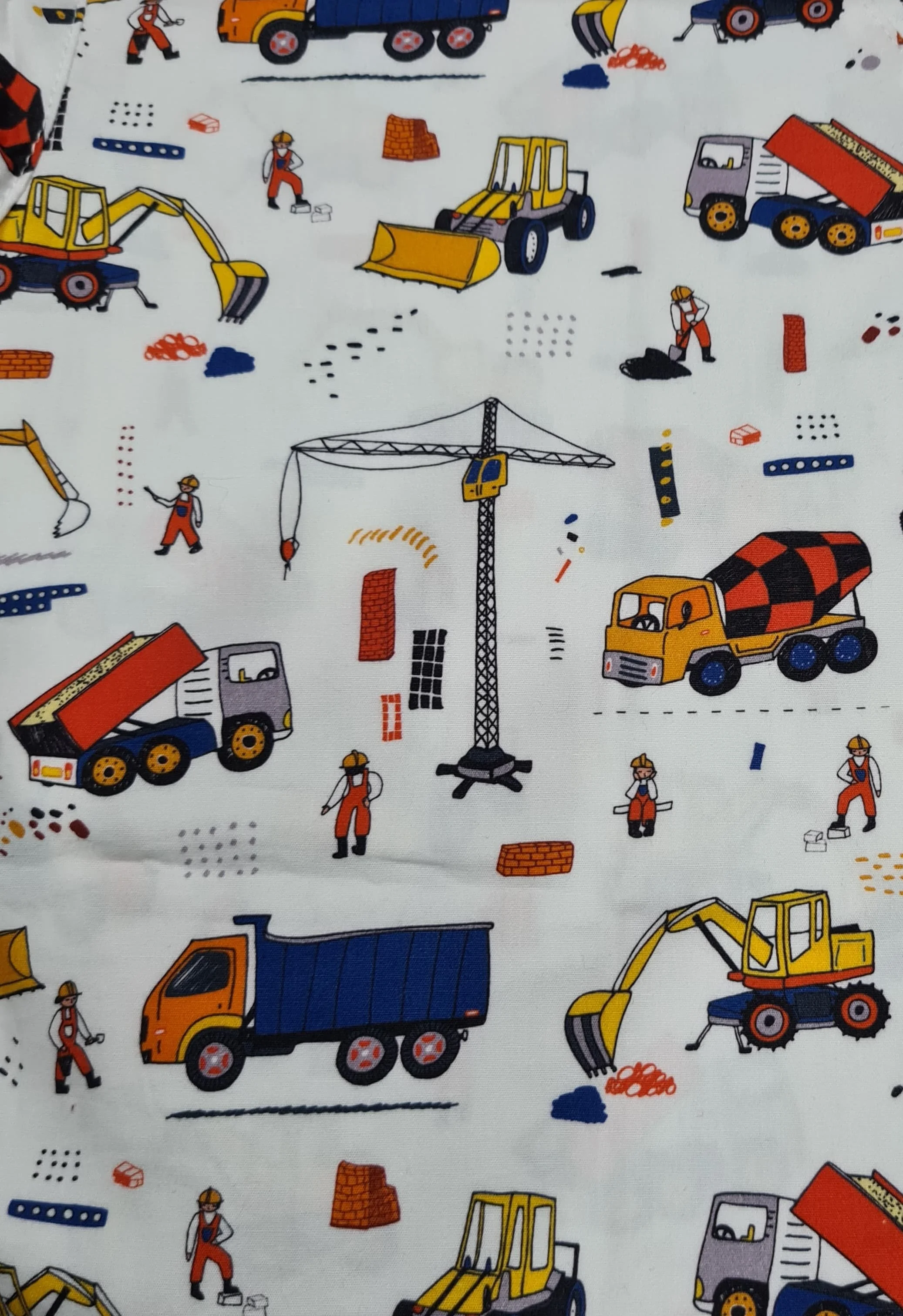 Scrub Top - Size XS (3cm longer length) - Construction White