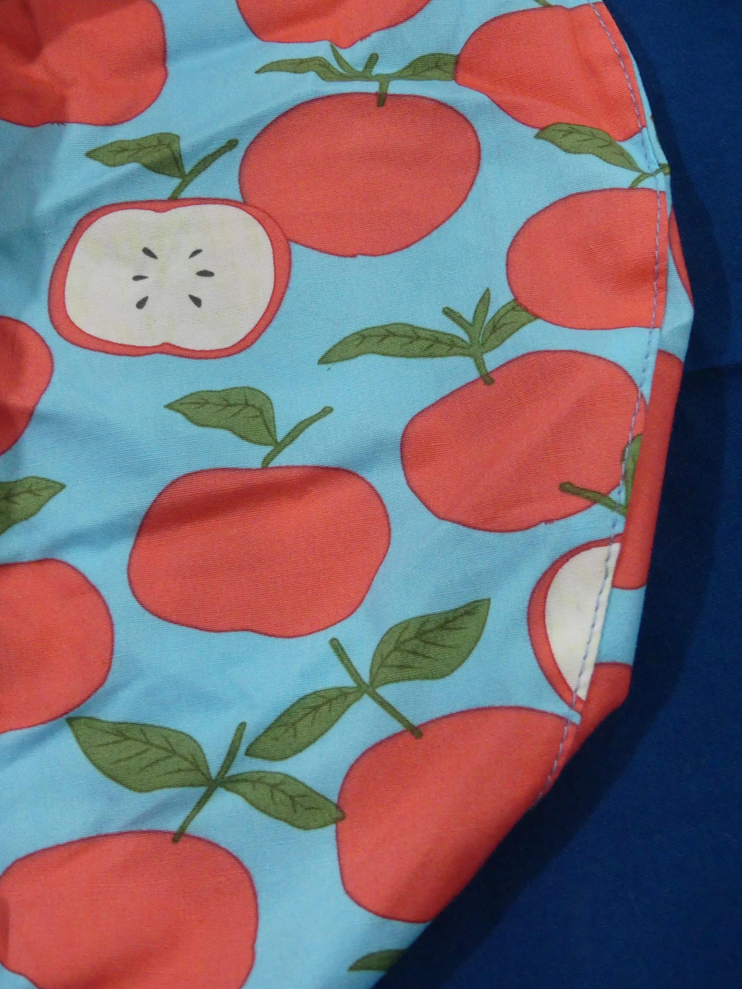 Scrub Cap - Apples - Teal