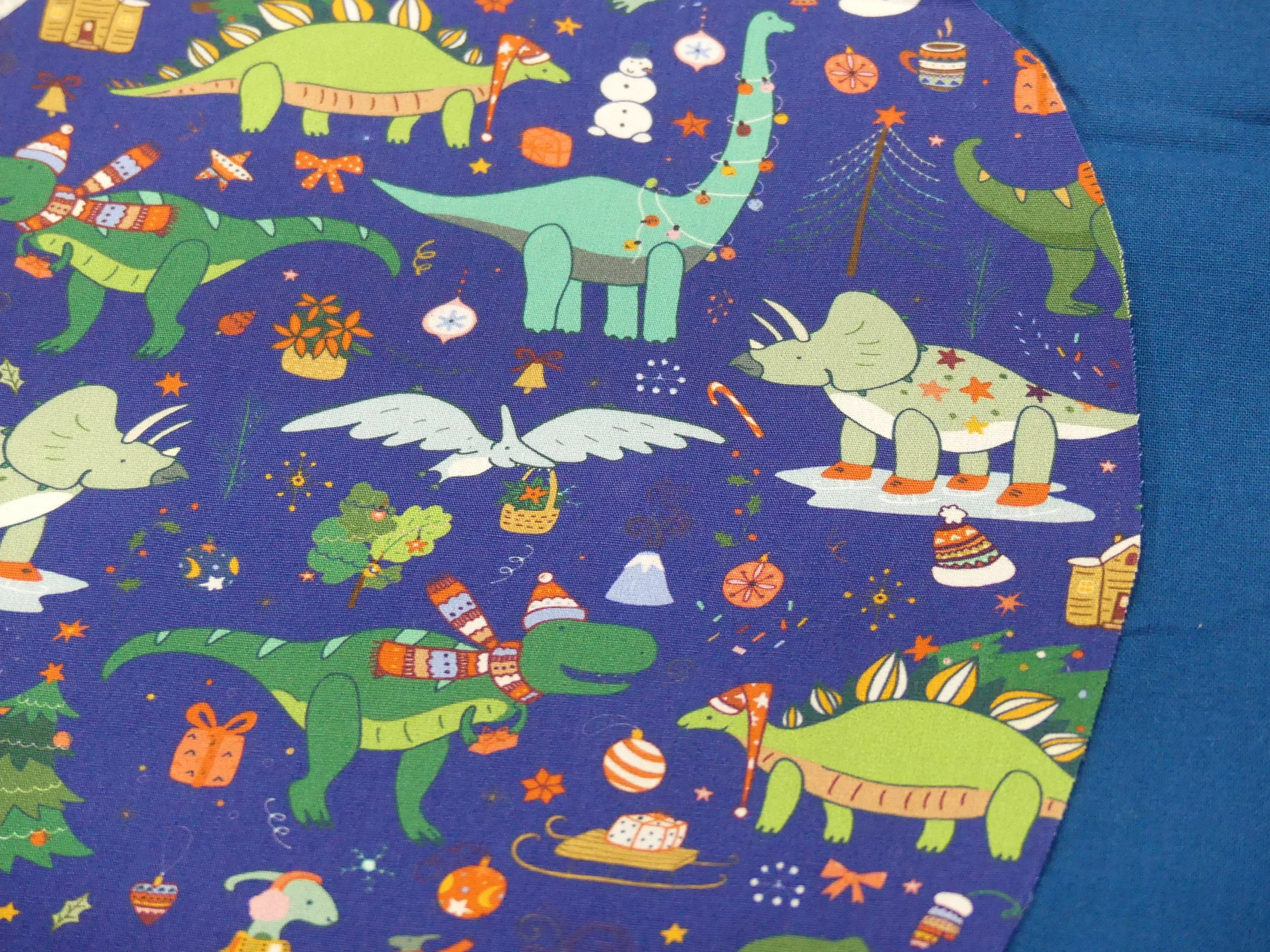Scrub Cap - Christmas Festive Dino Party - Teal