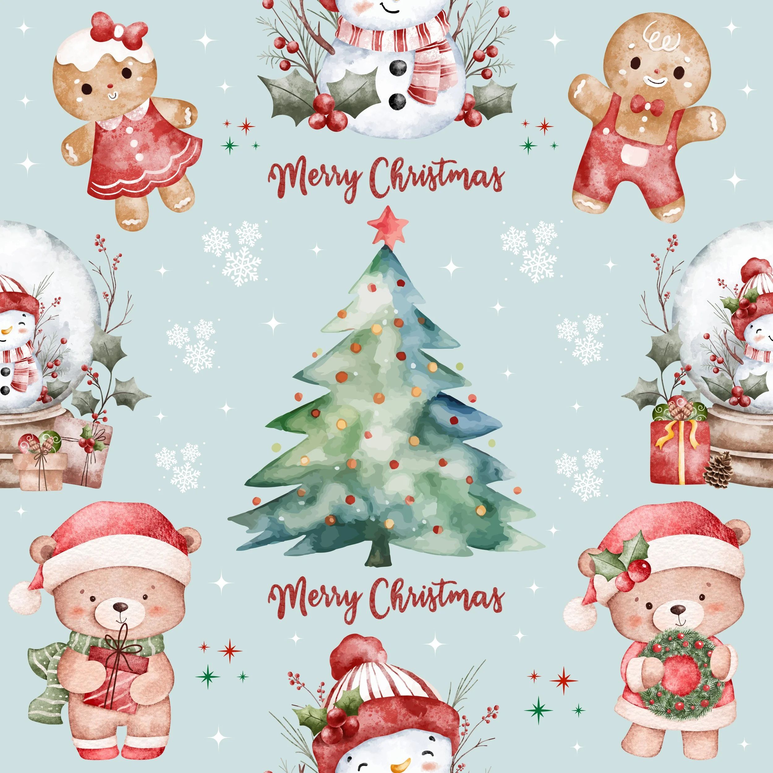 PREORDER - ROUND 33 - SCRUB TOP - 2094 TRADITIONAL CHRISTMAS FRIENDS