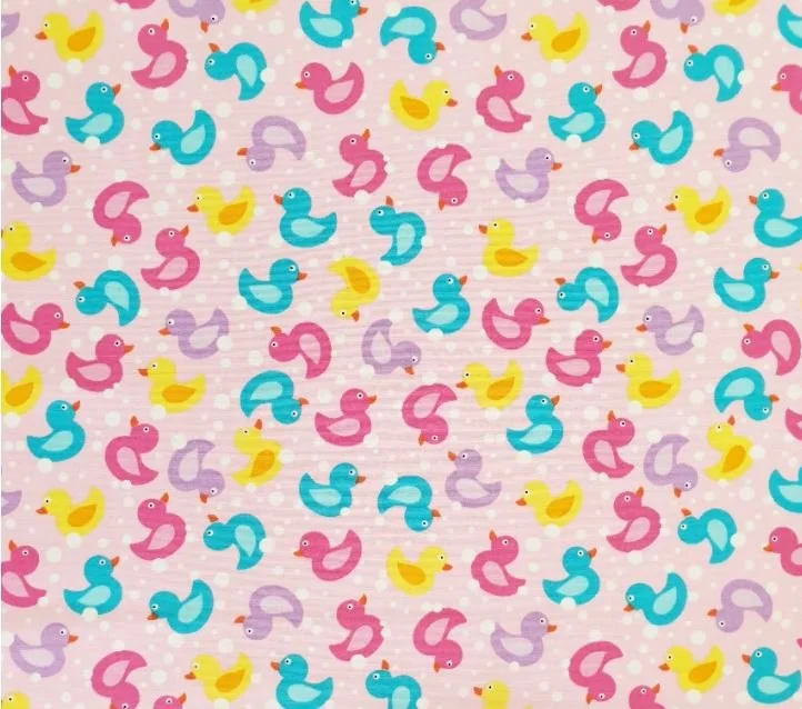 Scrub Top - Duckies in Pink