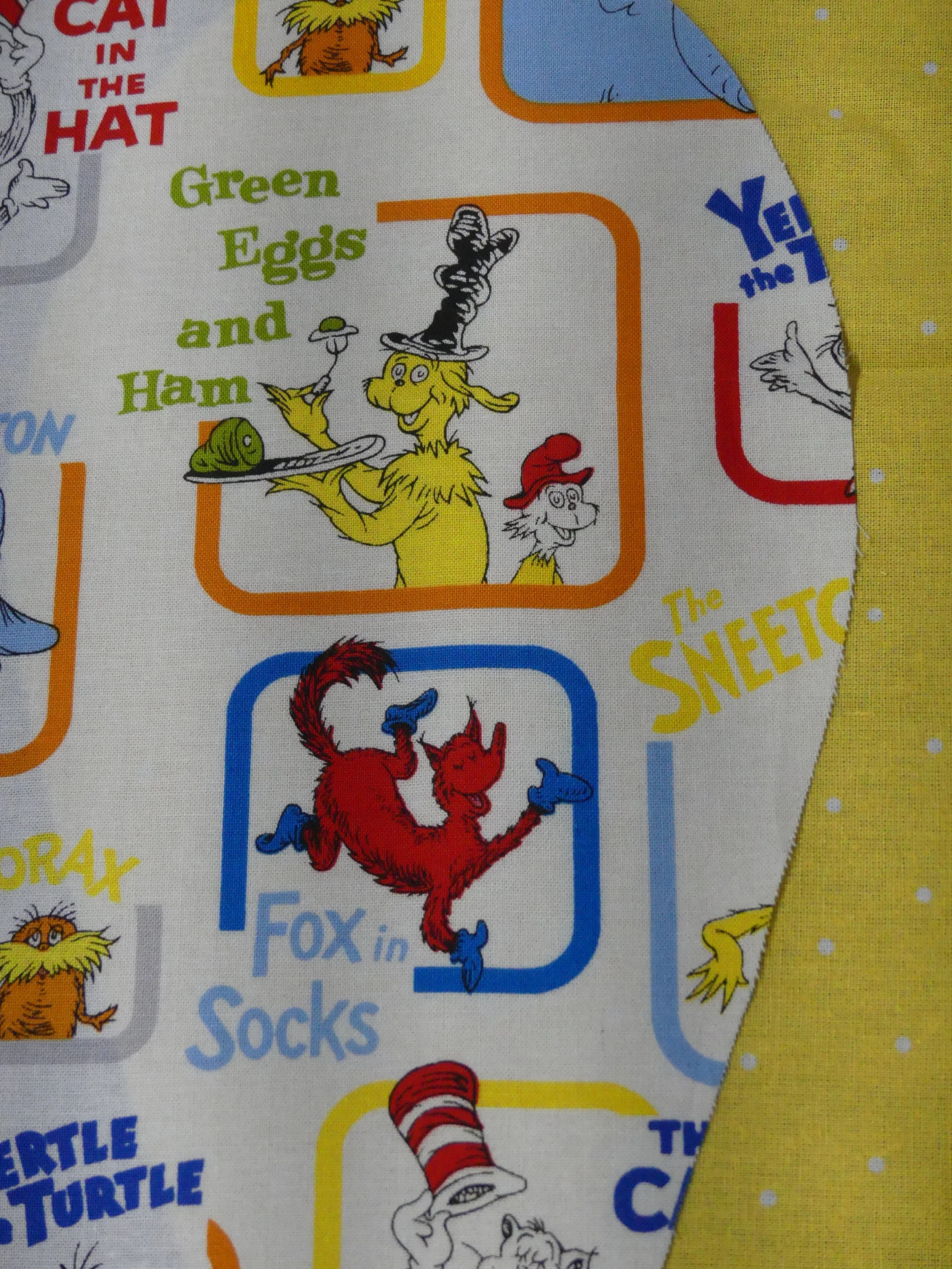 Scrub Cap - Dr Seuss - Yellow Spot