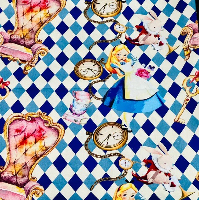Scrub Top - Alice in Wonderland