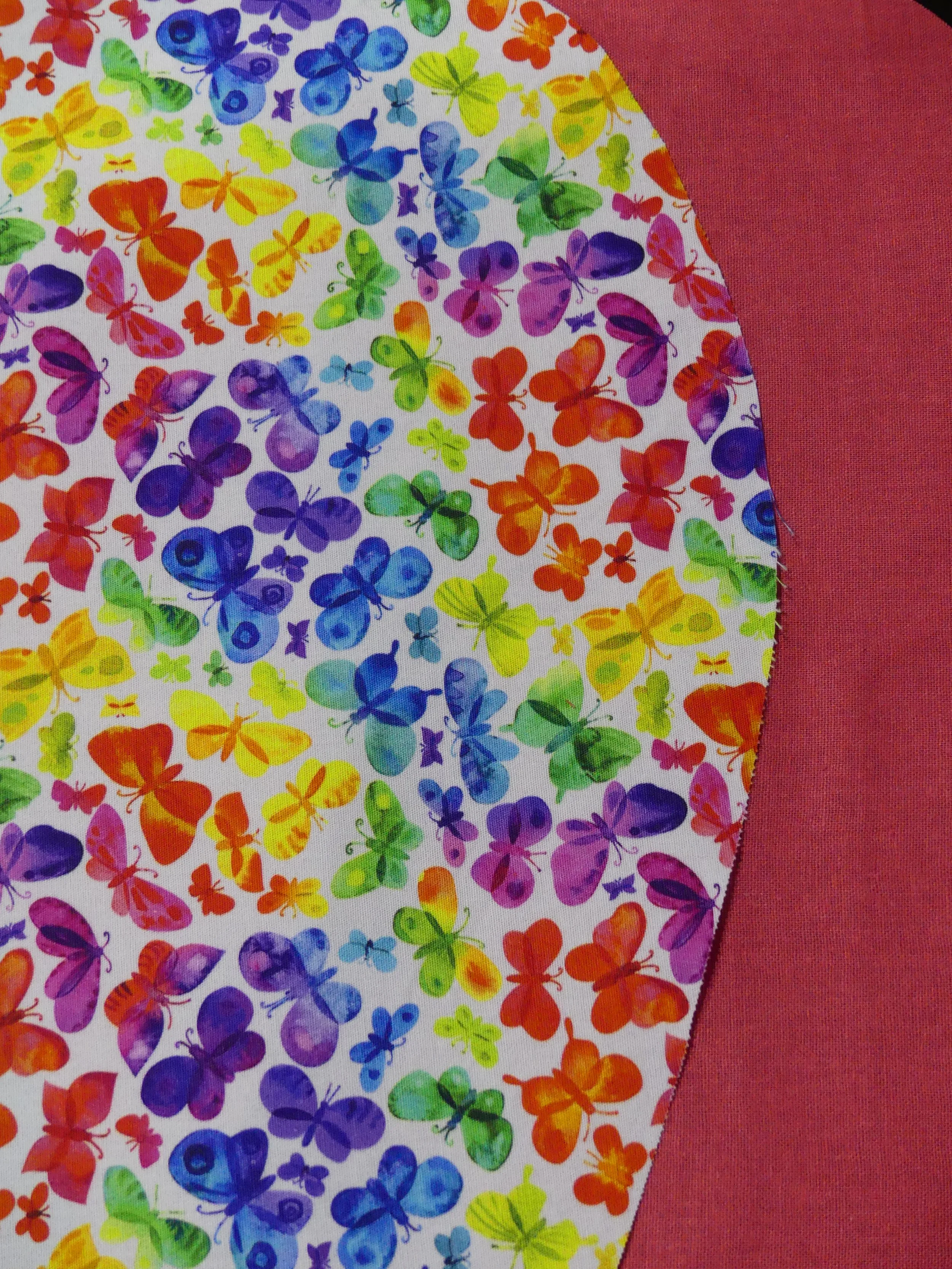 Scrub Cap - Rainbow Butterflies - Salmon