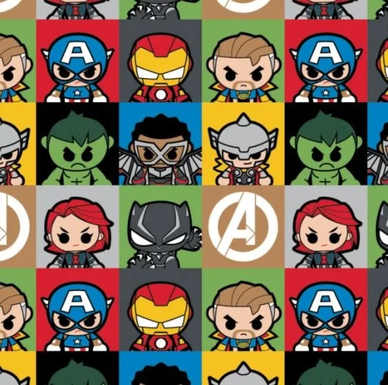 Scrub Top - Avengers Squares