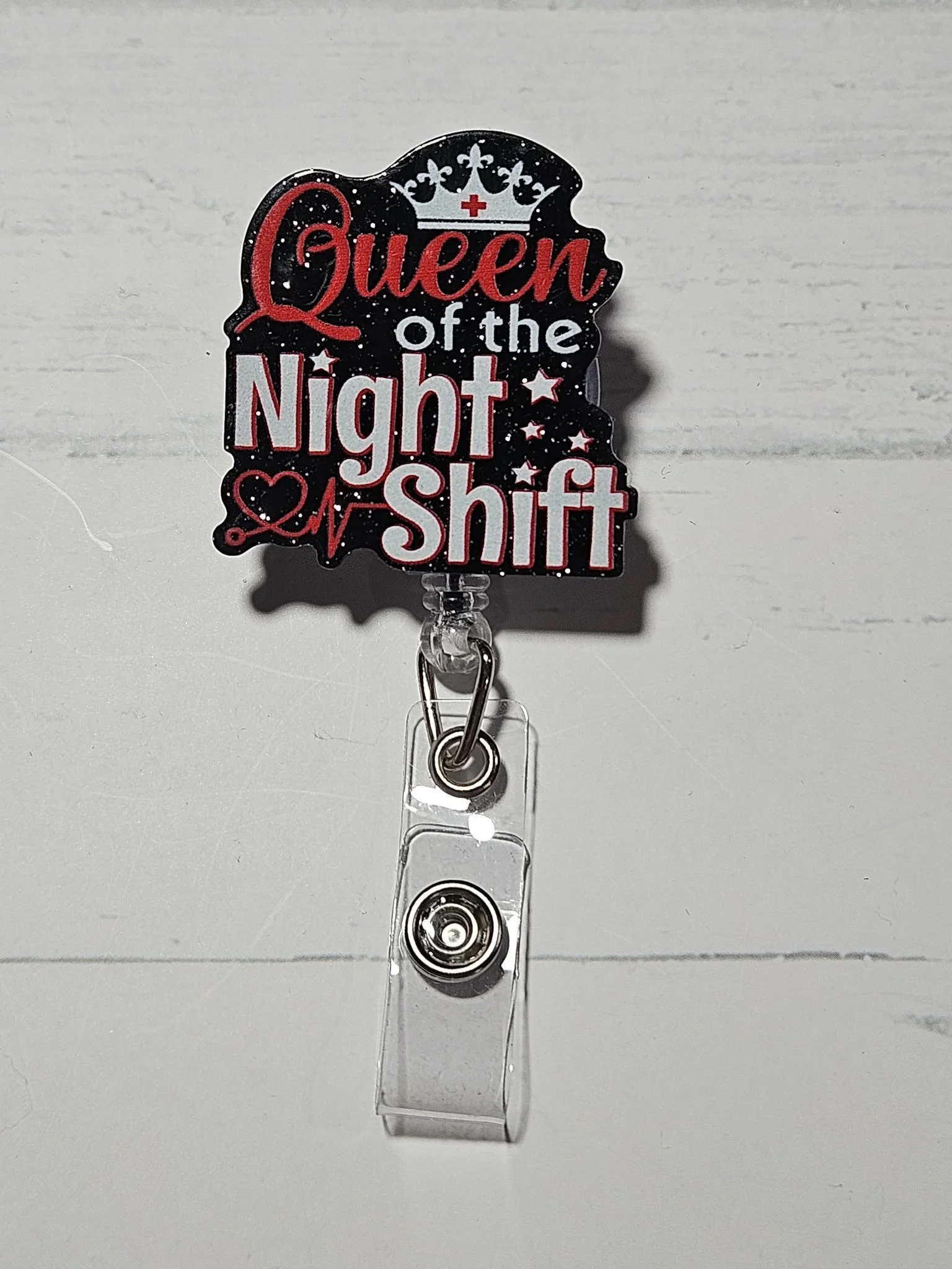 RETRACTABLE ID HOLDERS - QUEEN OF THE NIGHT SHIFT