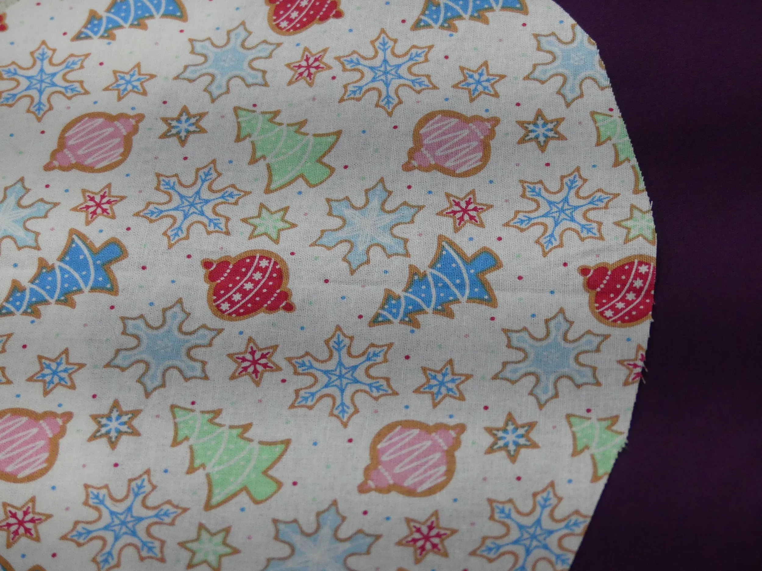 Scrub Cap - Christmas Symbols - Plum