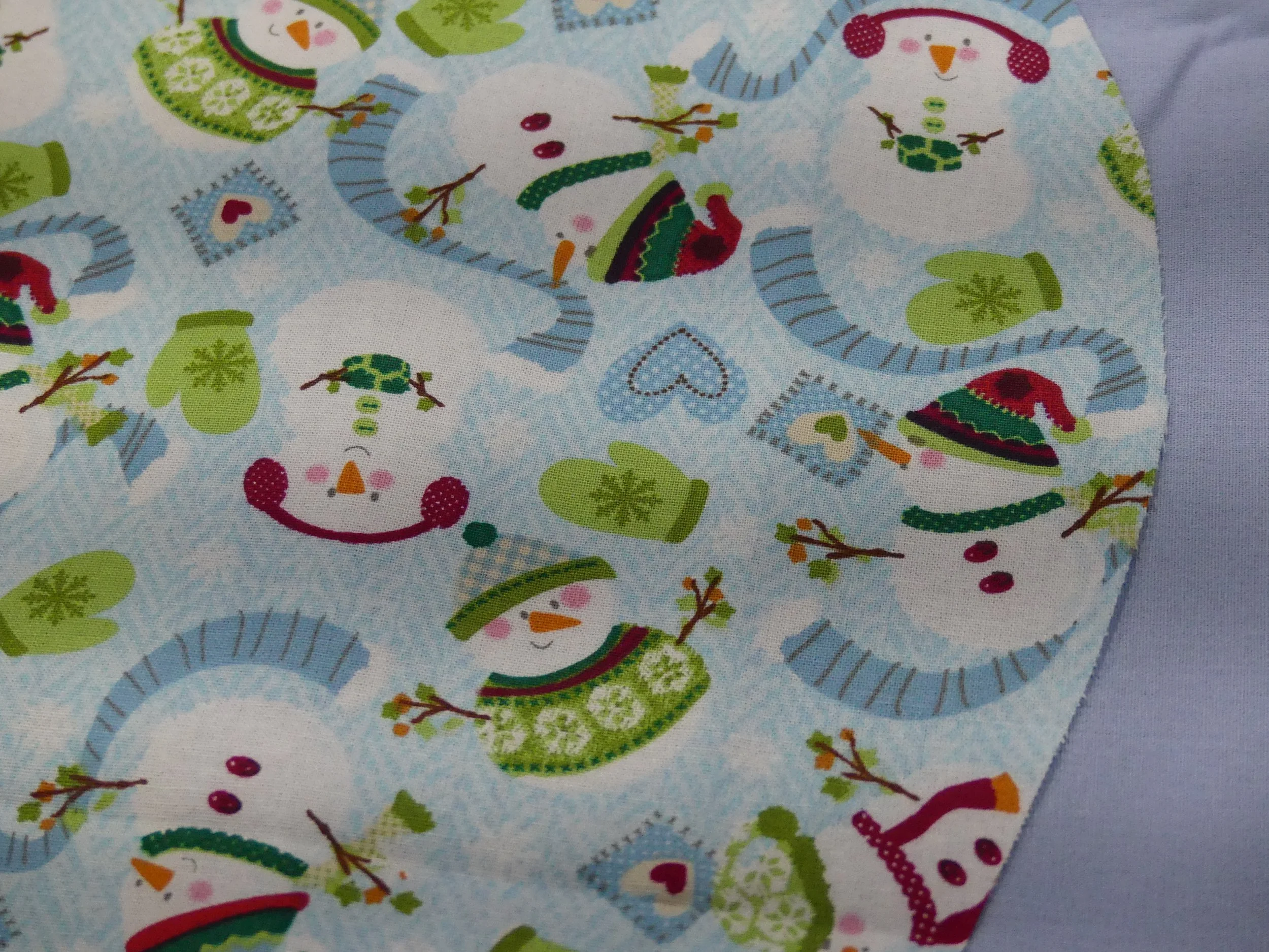 Scrub Cap - Christmas Snowmen - Blue