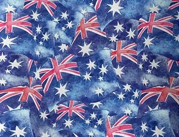 Scrub Top - Aussie Flag