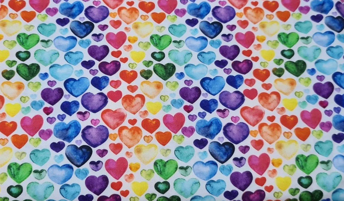 Scrub Top - Rainbow Hearts