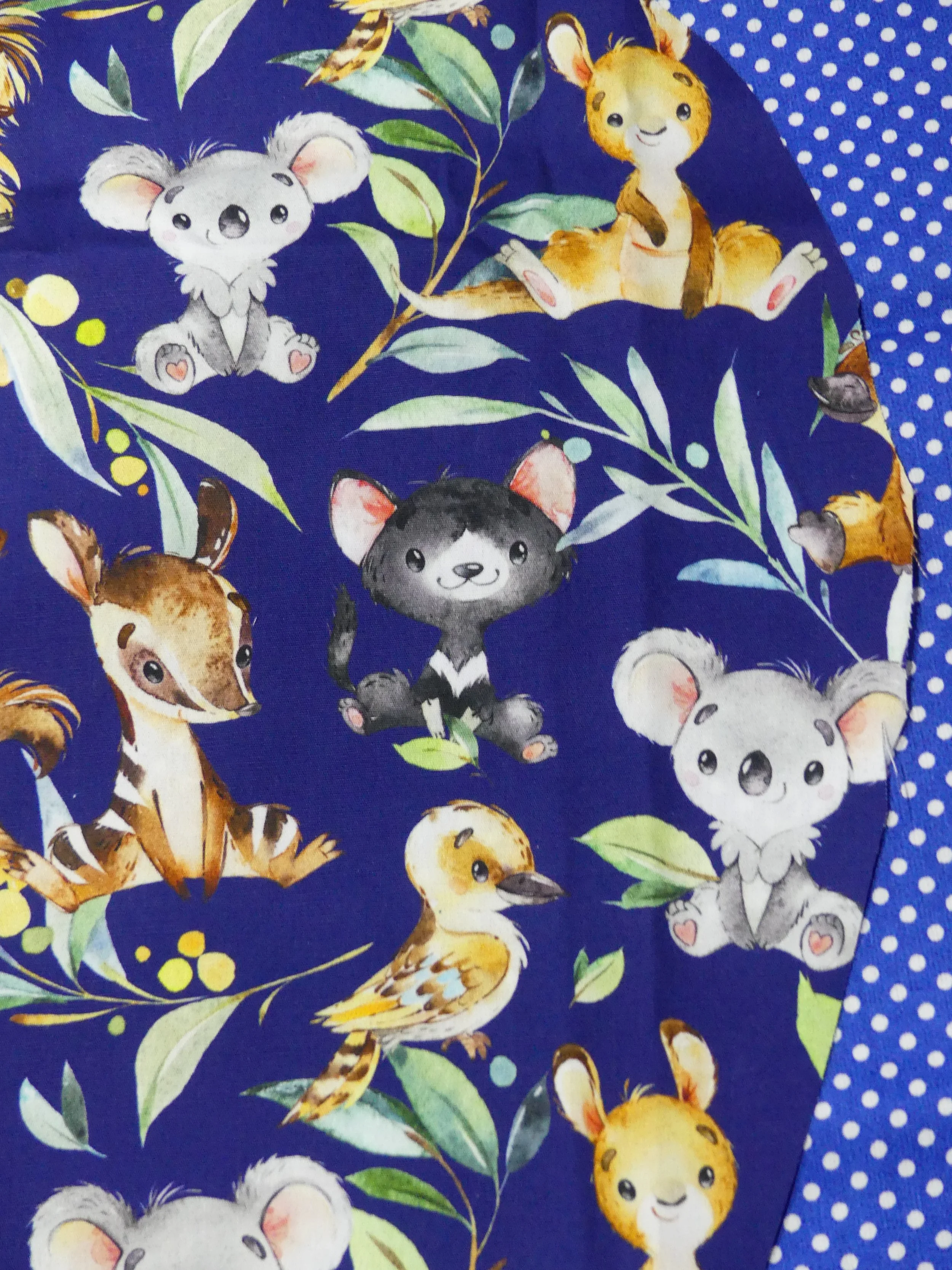 Scrub Cap - Aussie Animals - Dark Blue Spot