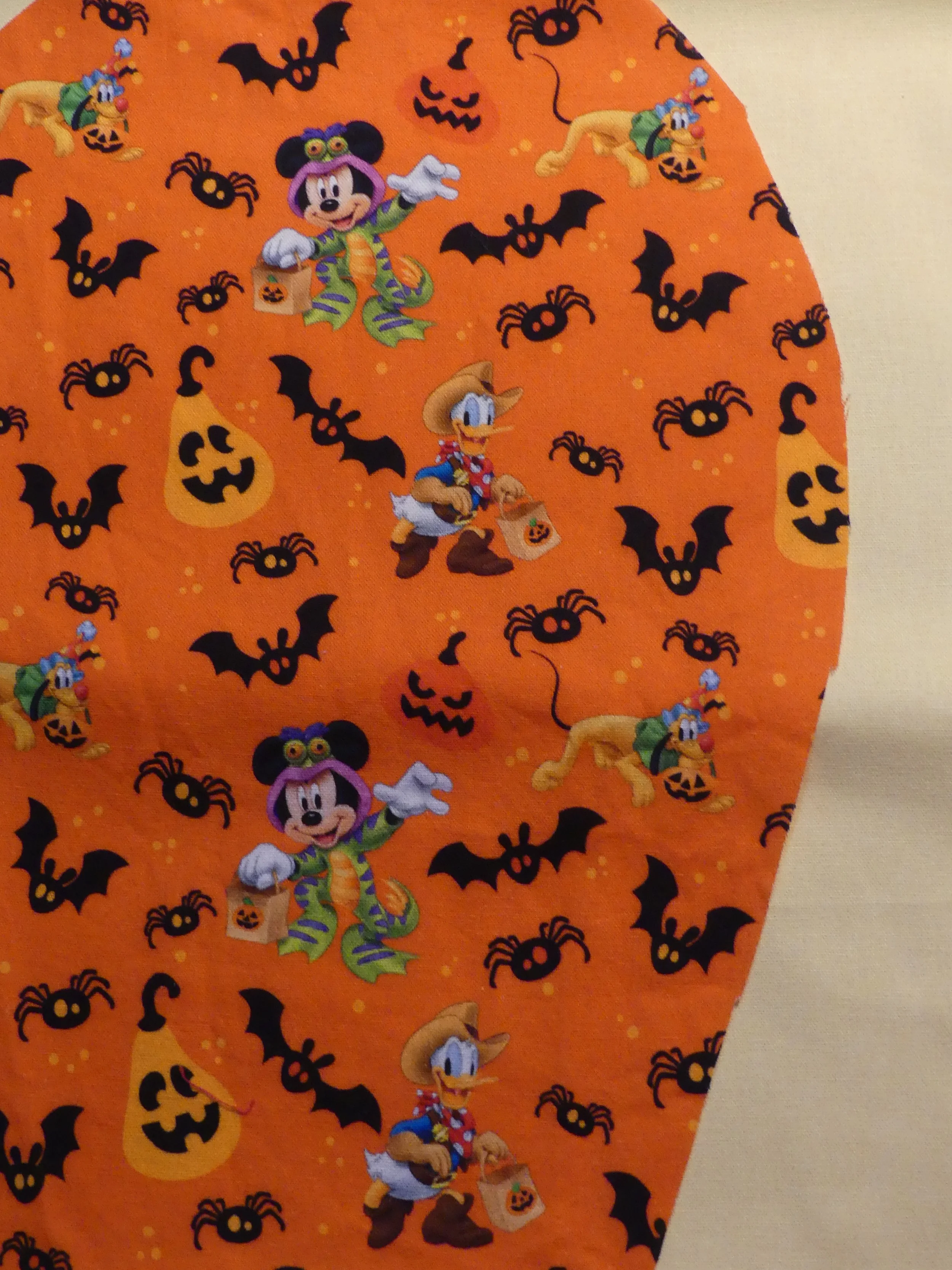 Scrub Cap - Disney Halloween Orange - Pale Yellow