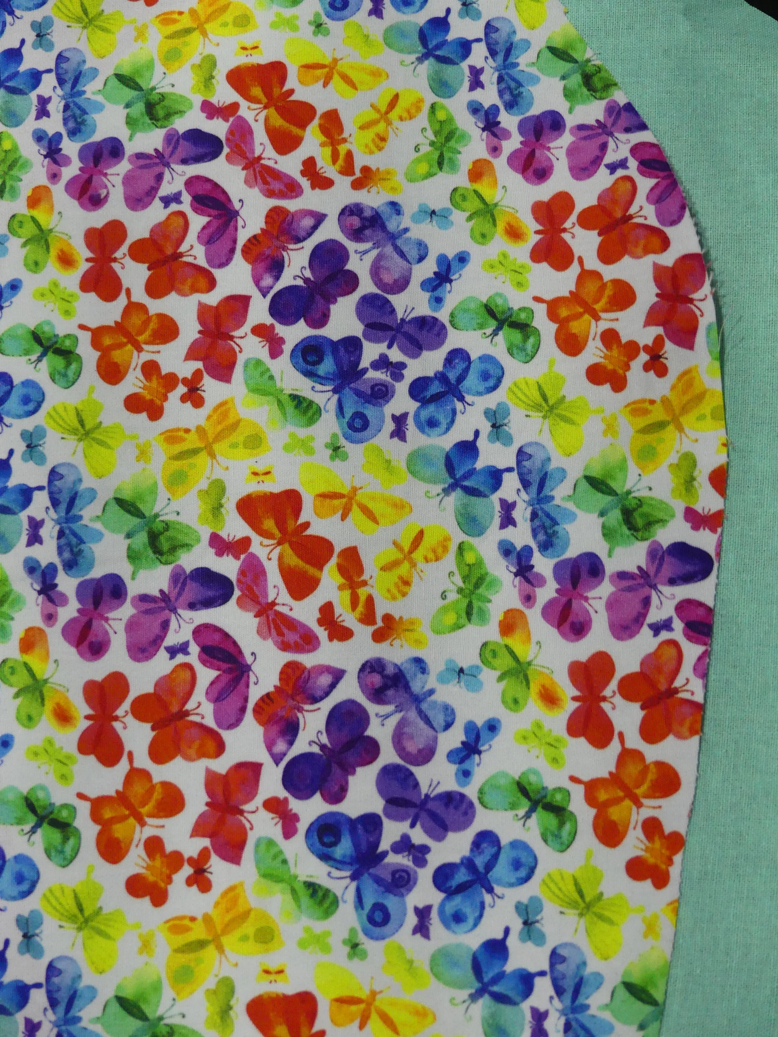 Scrub Cap - Rainbow Butterflies - Mint