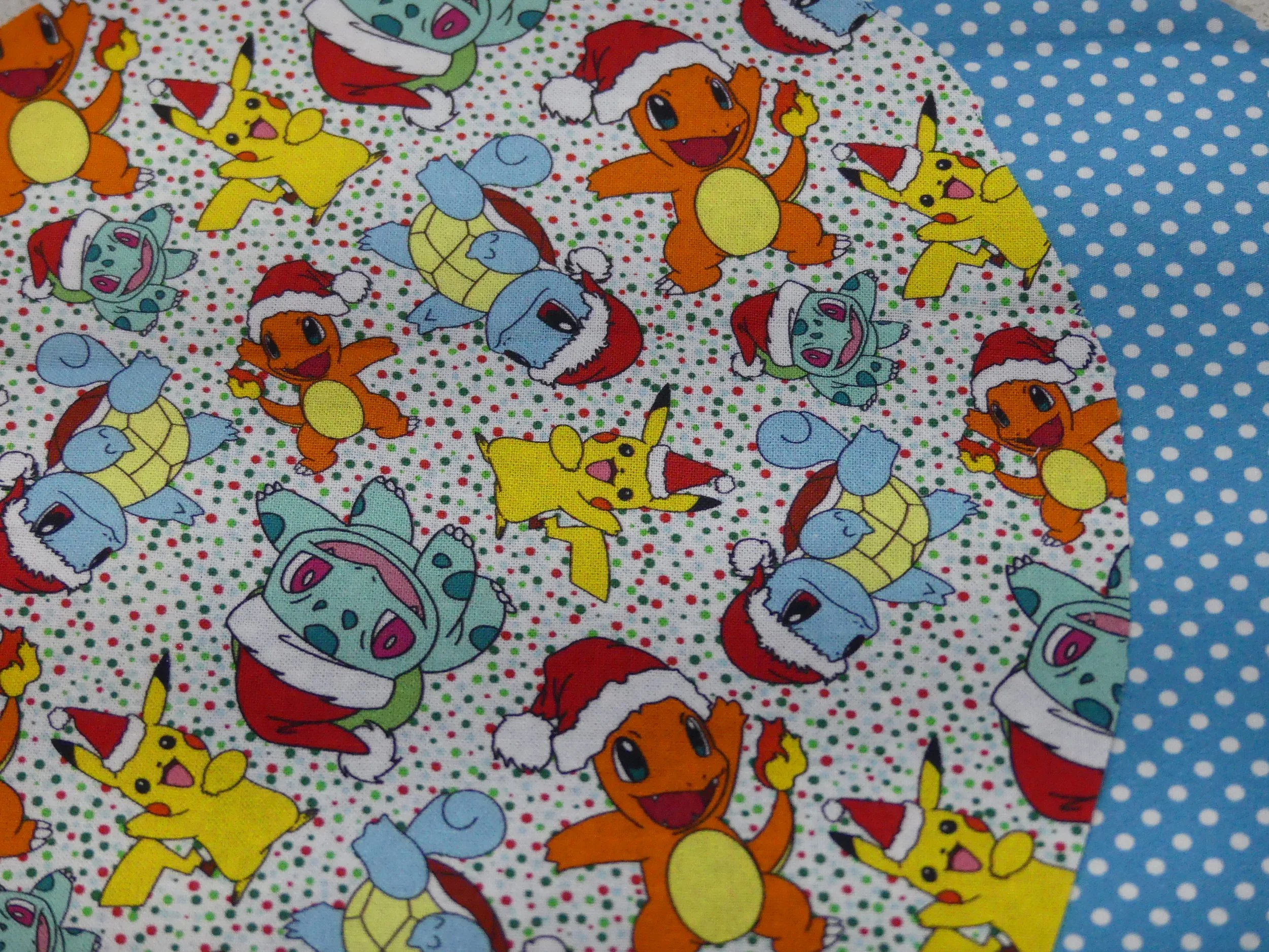 Scrub Cap - Christmas Pokemon Dots - Blue Spot