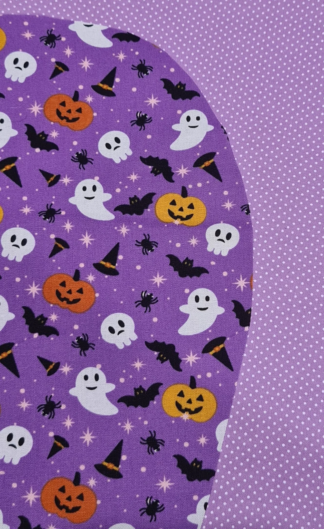 Scrub Cap - Halloween Ghosts - Purple Spot
