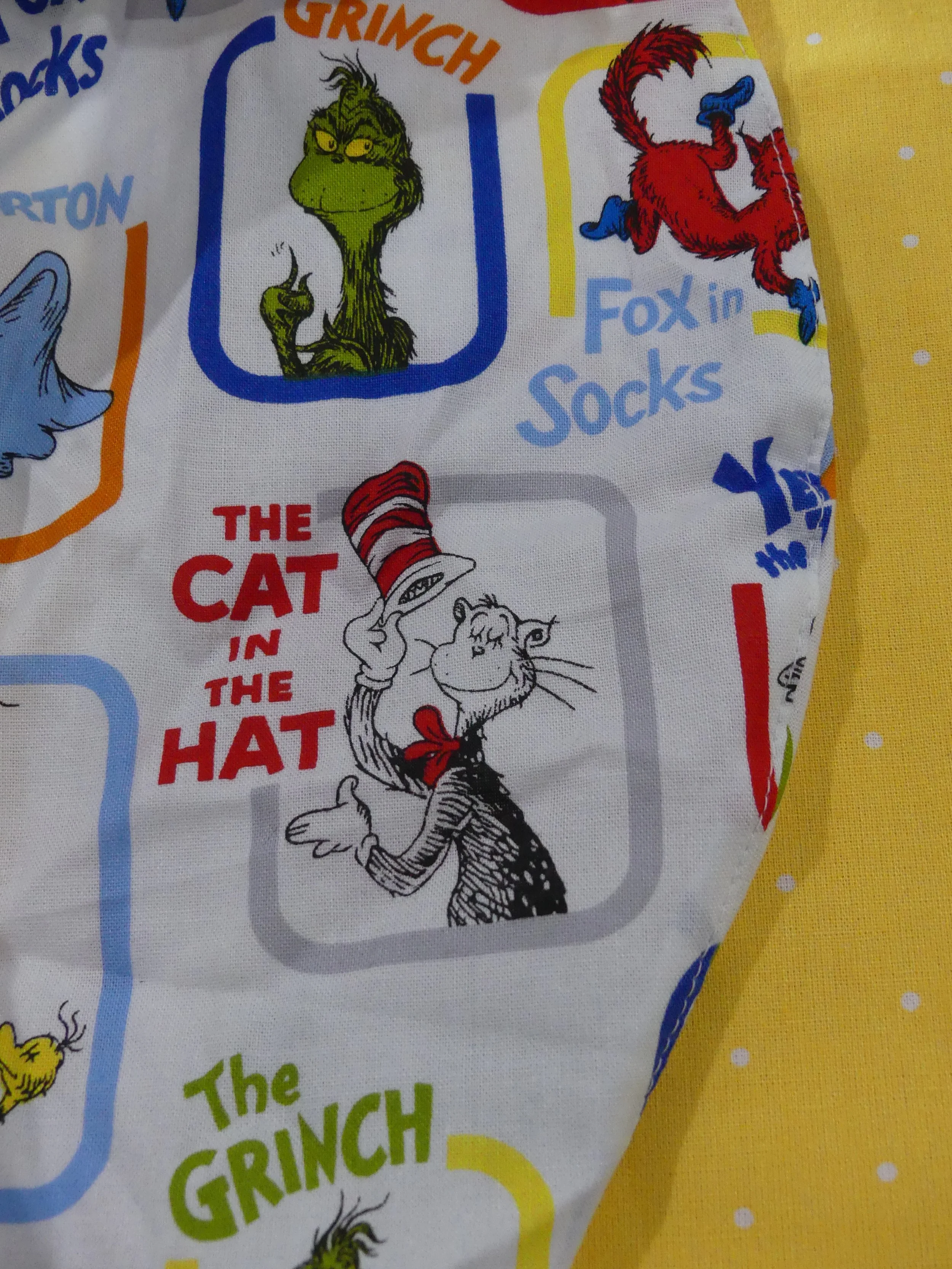 Scrub Cap - Dr Seuss - Yellow Spot