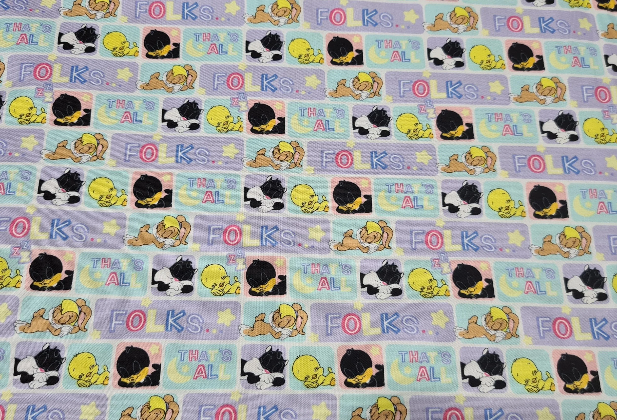 Scrub Top - Sleeping Looney Tunes