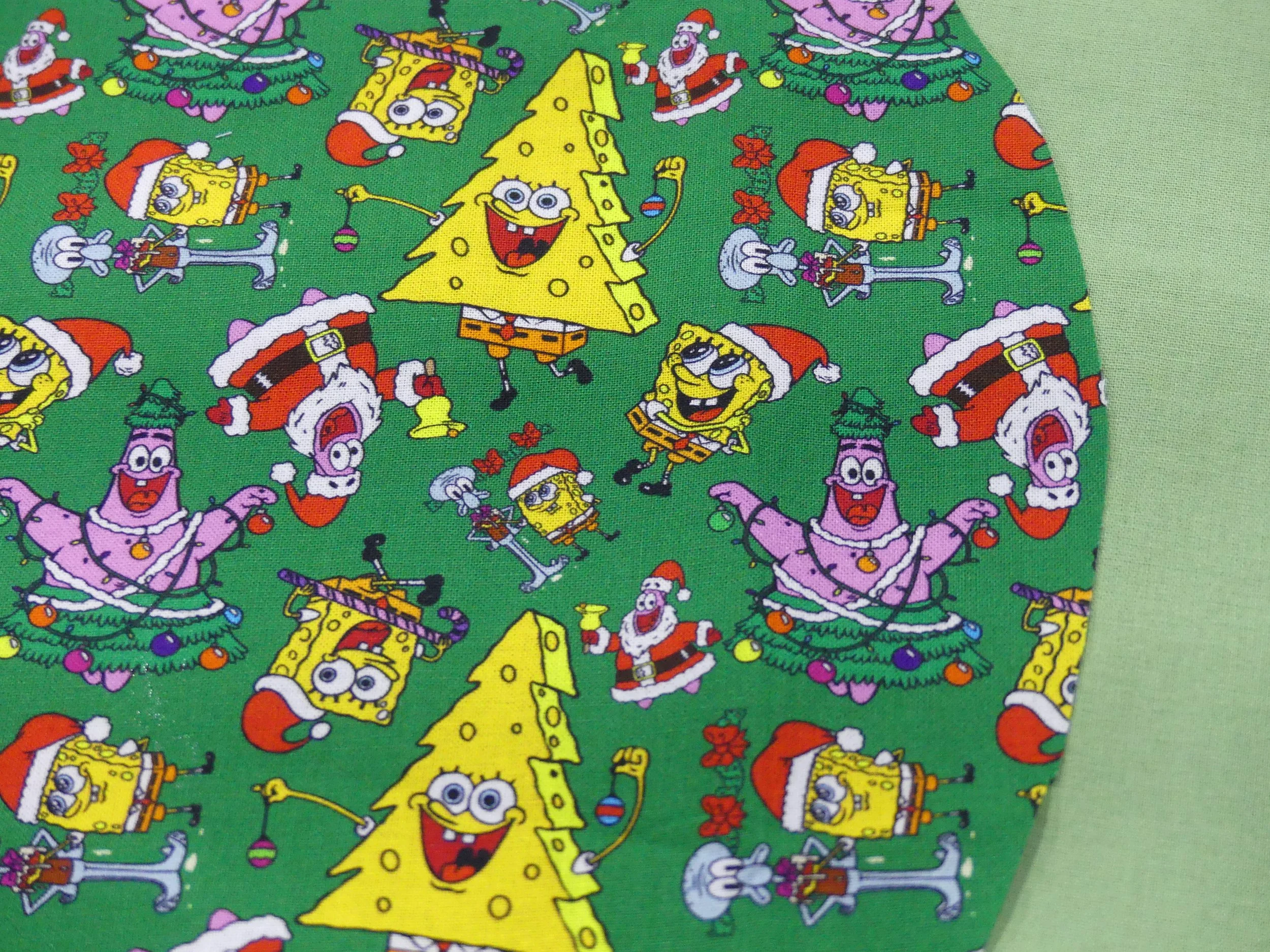 Scrub Cap - Christmas Spongebob - Green