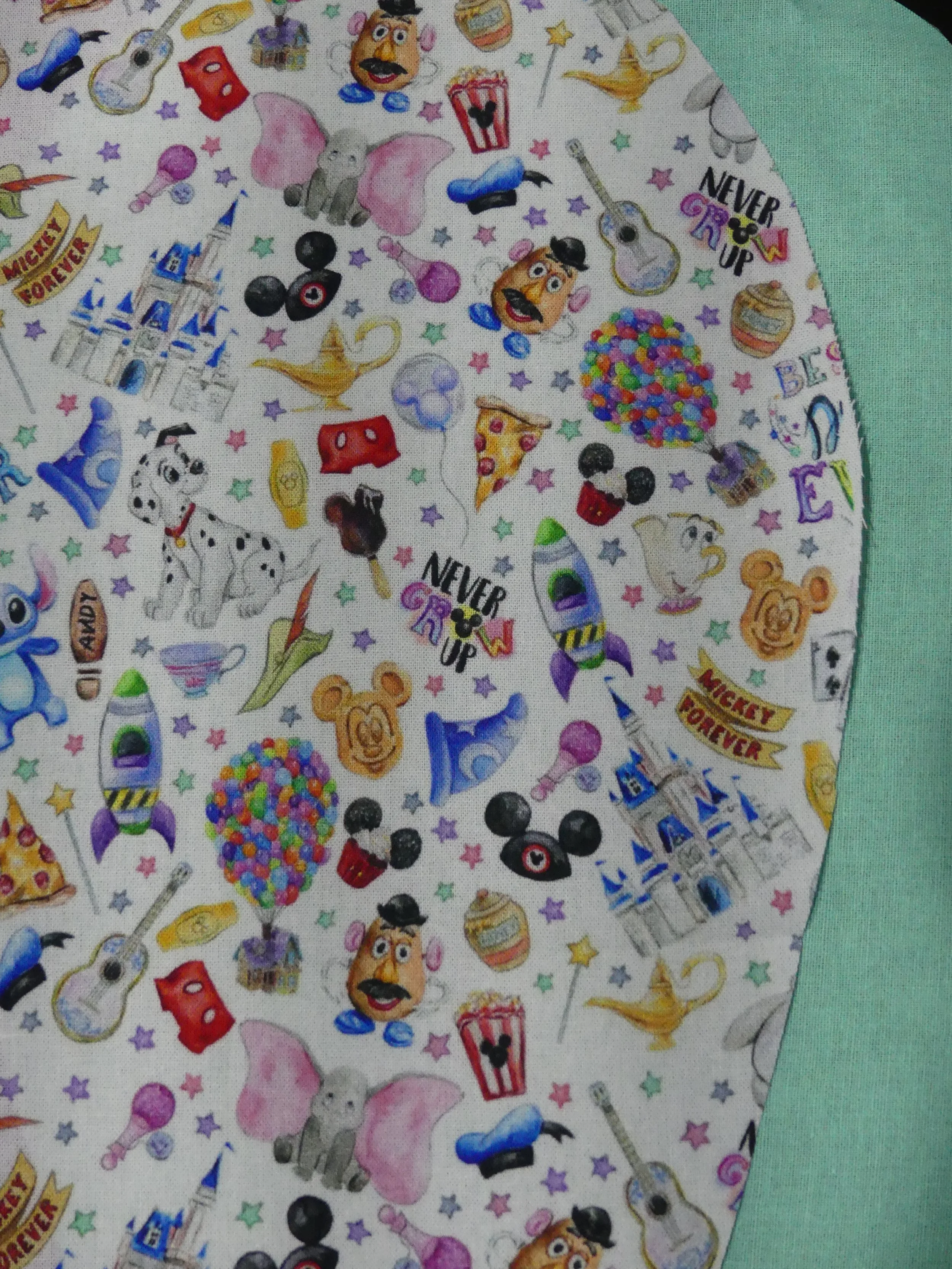 Scrub Cap - Never Grow Up - Mint