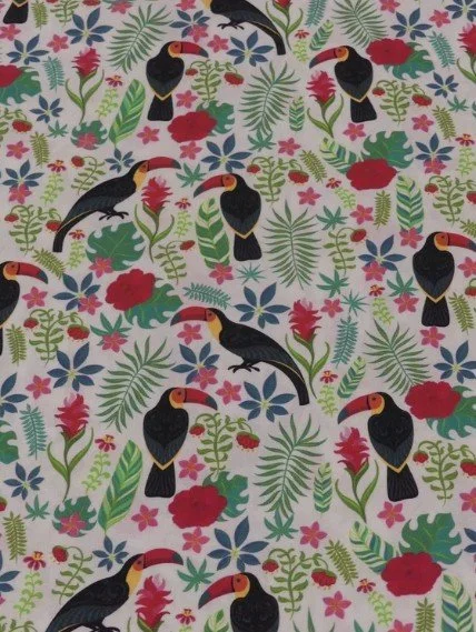 Scrub Top - Size XS - Tropical Toucan