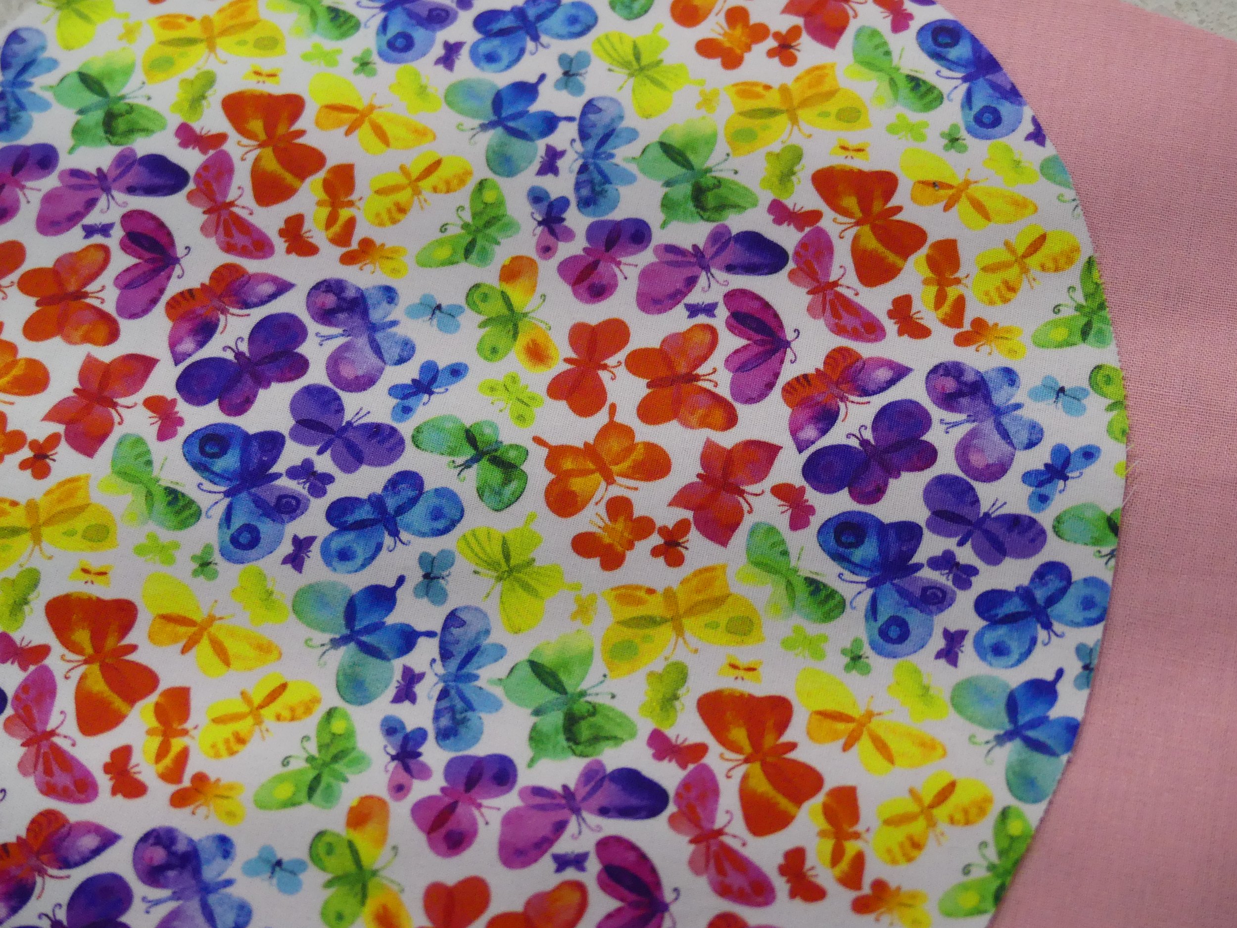 Scrub Cap - Rainbow Butterflies - Pink