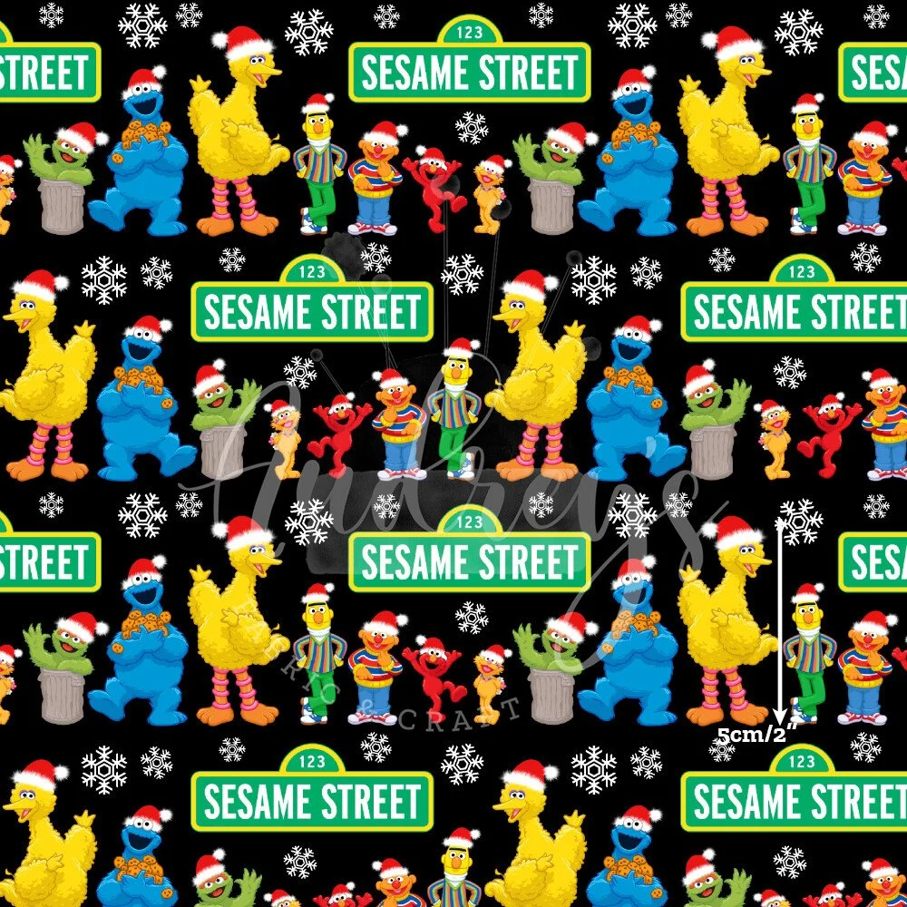 Christmas Scrub Top - Sesame Street Christmas