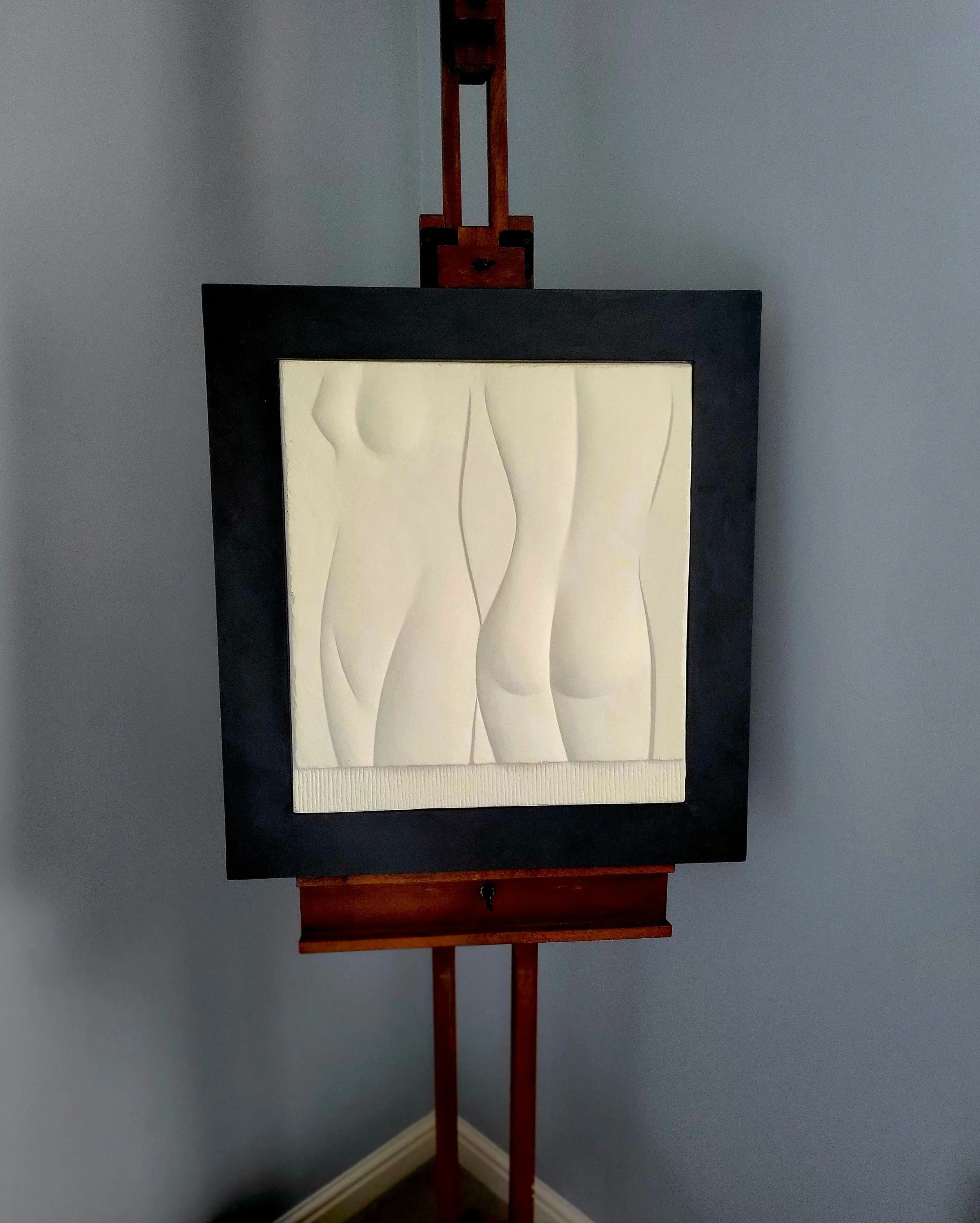 Substantial 2005 Architectural Plaster Relief Sculptural Plaque ‘Deux Femmes’ by Tony Yates RBA RBSA