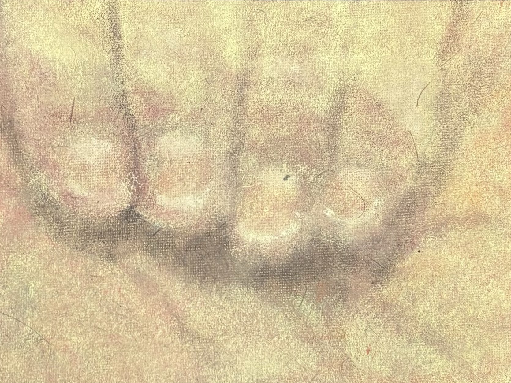 Clenched / 꽉, 2026, oil on paper, 13 × 18 cm