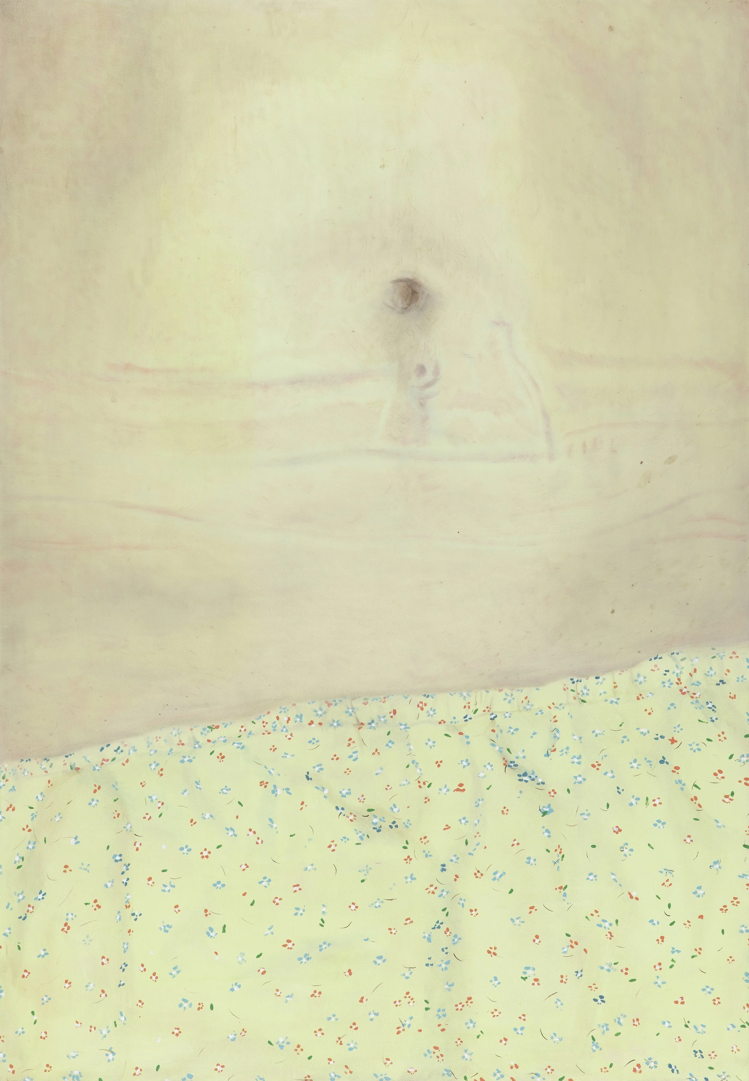 Darling, I’m Perfect Up to My Chin / 자기야 난 턱 끝까지 완벽해, 2025, oil on canvas, 202 × 140 cm