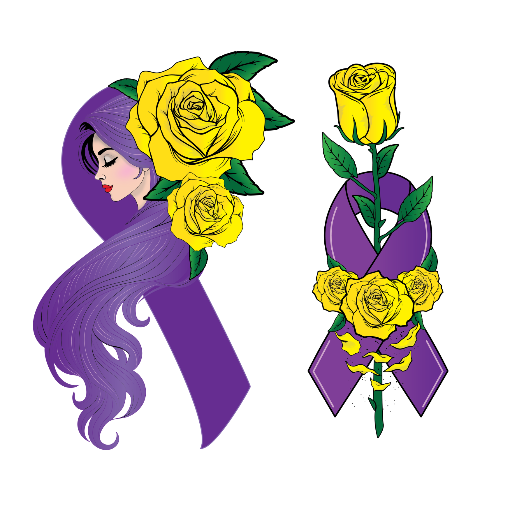 Purple Rose Tattoo