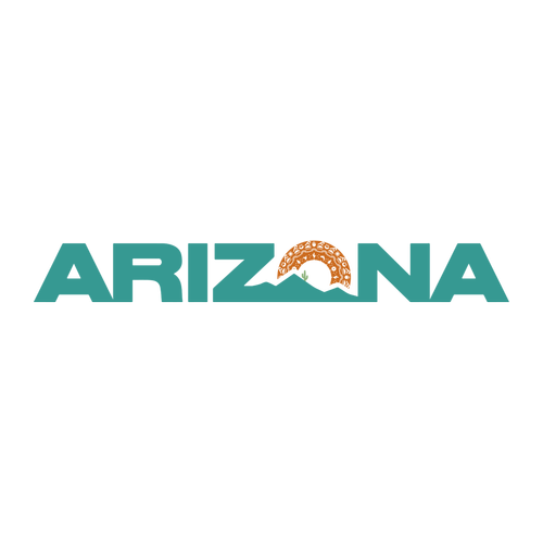 The word 'ARIZONA' with a stylized pretzel inside the letter 'Z'.