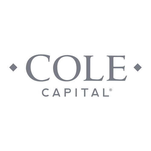 The logo for Cole Capital featuring the text 'COLE' in large font above 'CAPITAL' in smaller font, with two diamond shapes on either side of 'COLE'.