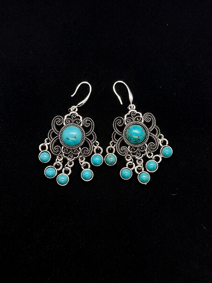 Boho Turquoise  with Circle Charms