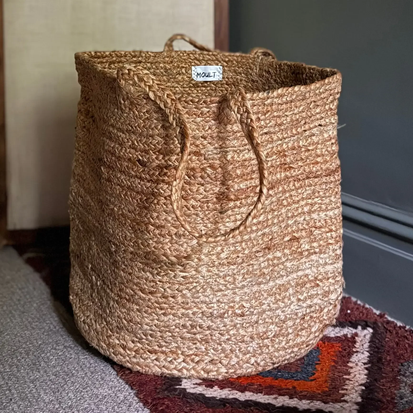 Larger Braided Round Bottom Jute Basket