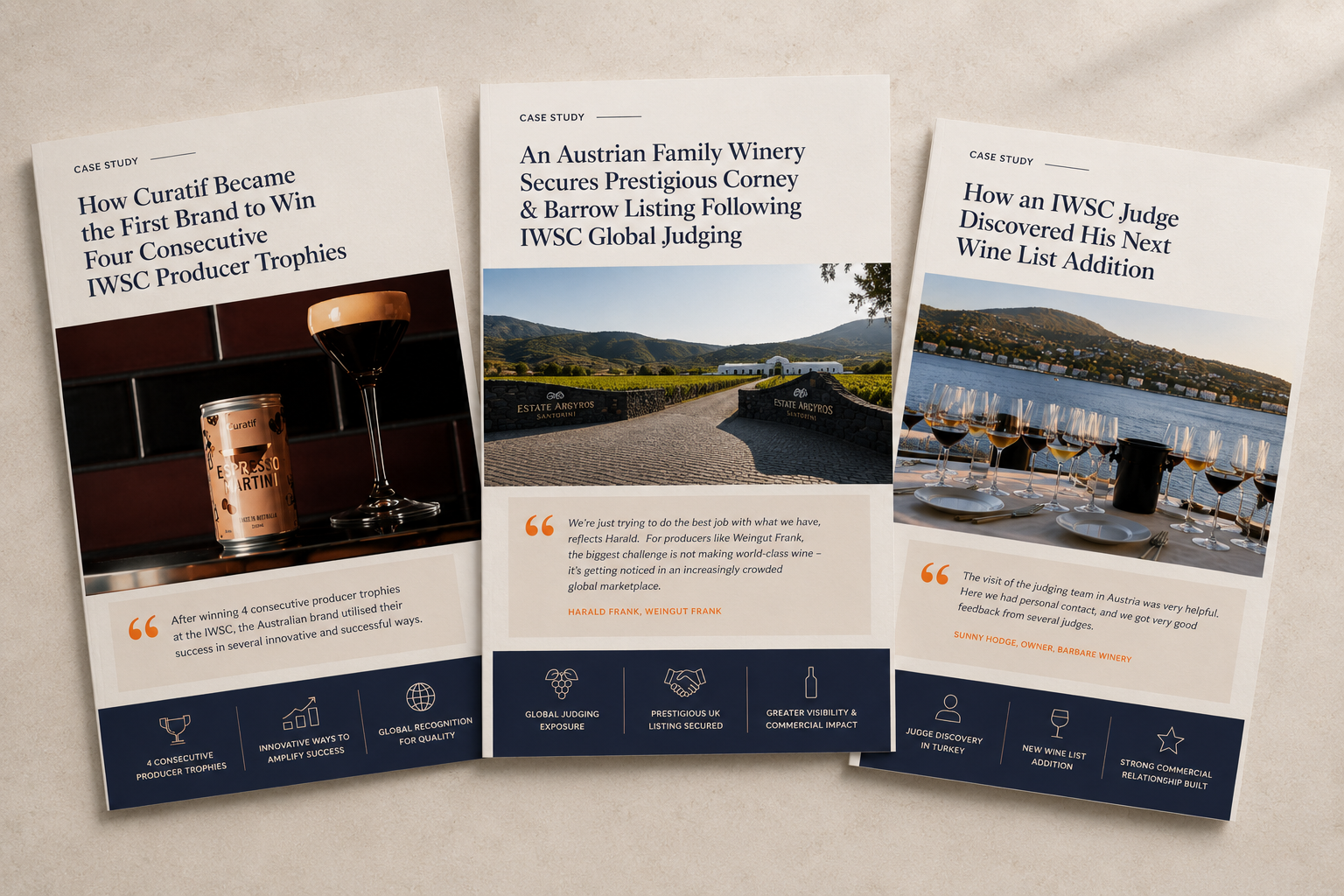 Gosh! wrote a series of case studies for the IWSC, each one tracing how competition success became commercial success - new listings, retailer confidence, global growth. The brief: take a winning producer's story and turn it into proof. Clear, credib
