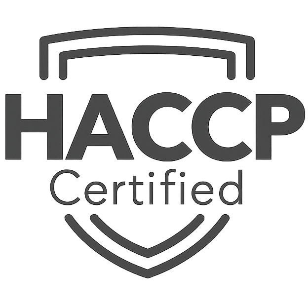 HACCP Certified logo with shield design.