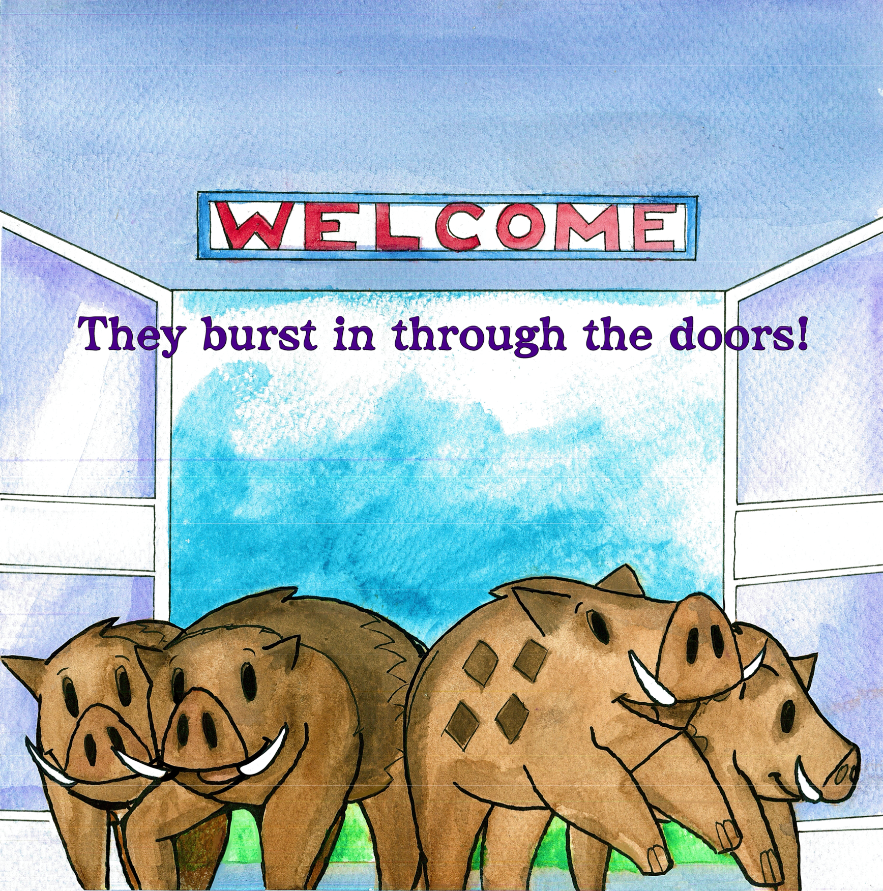 Page 3: They burst in through the doors!