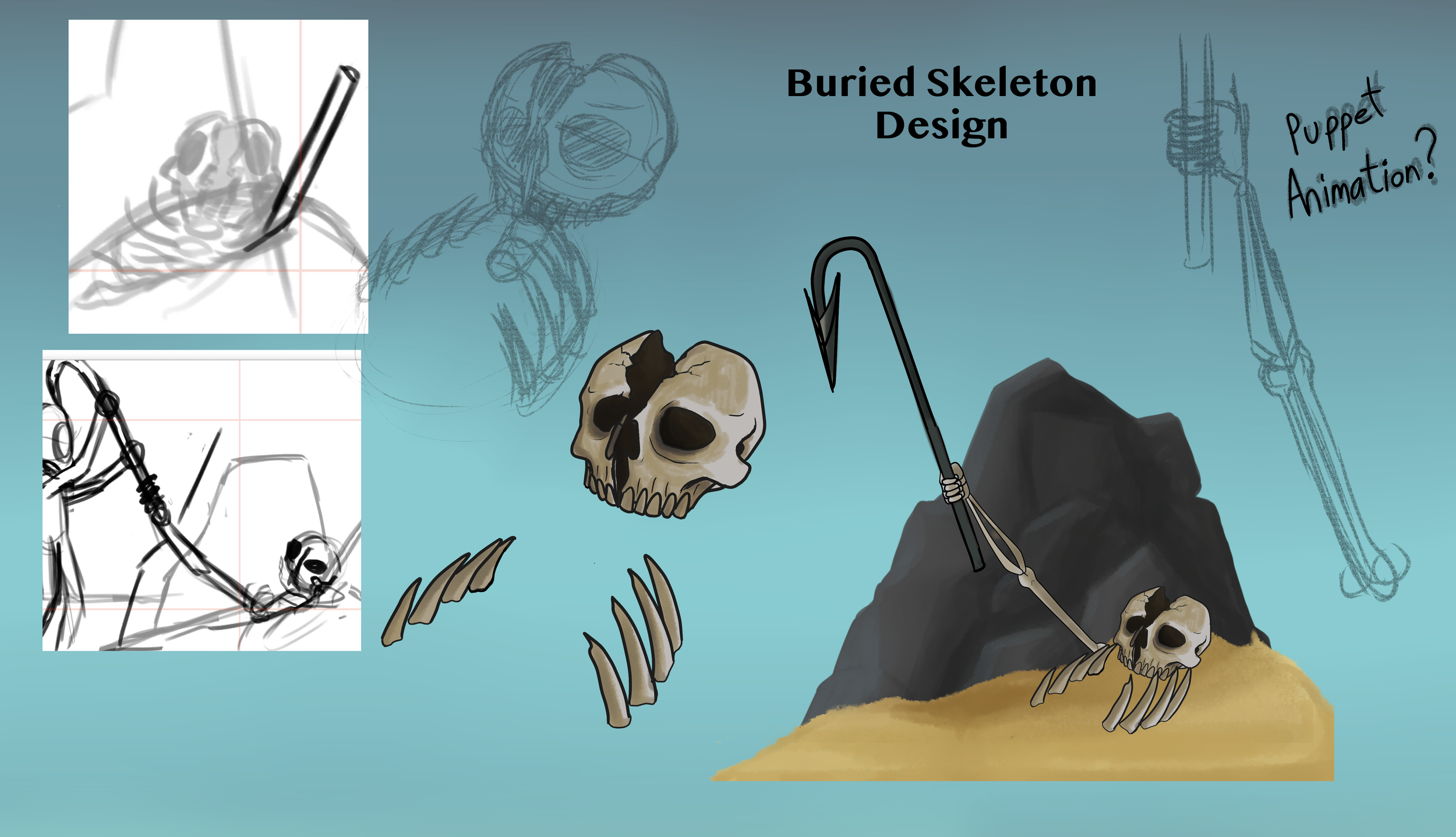 Buried Skeleton Concept Art