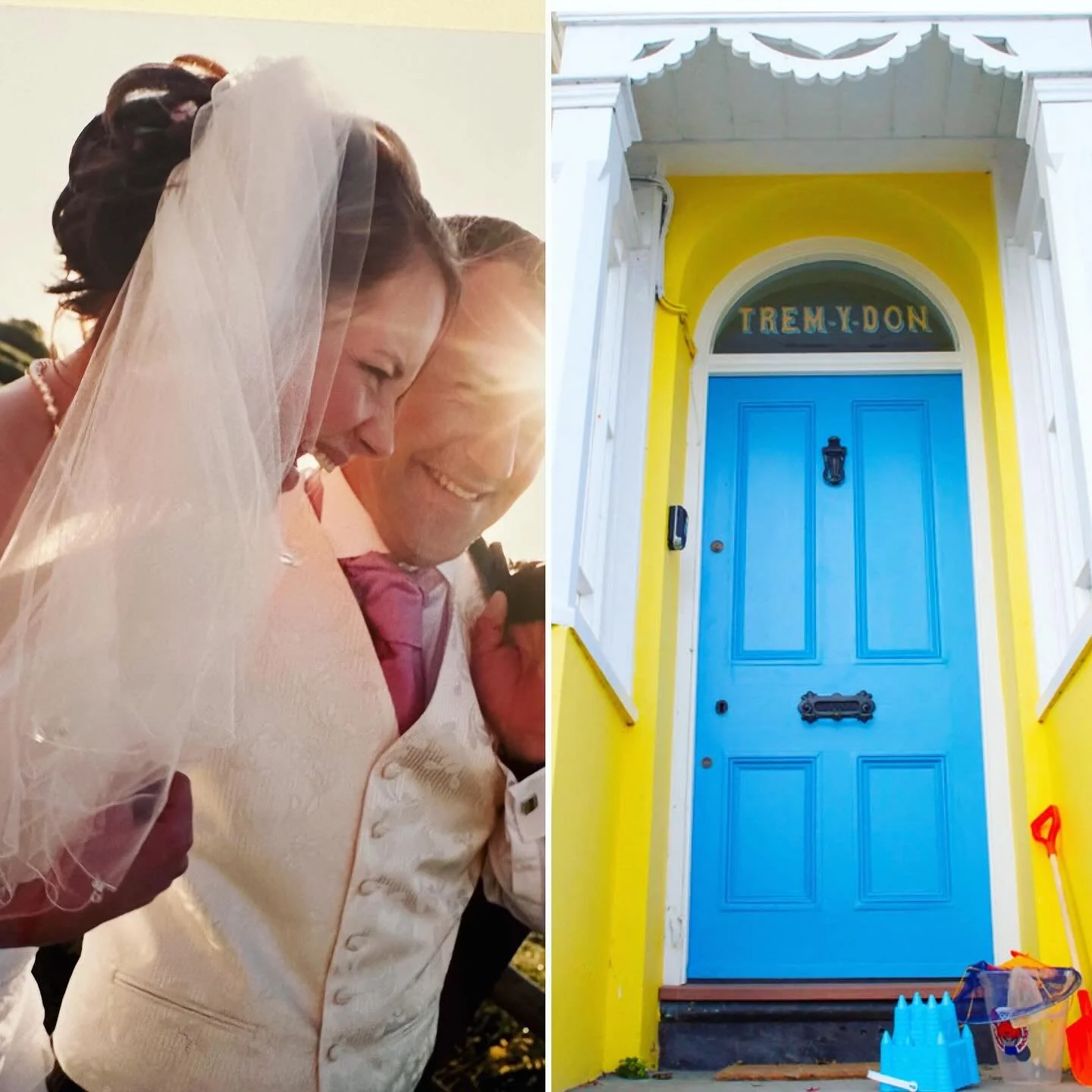 Celebrating our 20th Wedding anniversary - 20th!!! We will head to one of my favourite places in the world. New Quay in Wales to celebrate. And just to say that we have a few dates available in June if anyone fancies a mini break in Trem y Don - Oh I