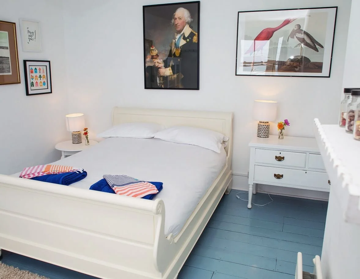 The master bedroom at Trem y Don with a glorious sea view - the cottage is available this weekend if anyone fancies a quick Welsh getaway - DM me for details🥰 picture taken by the wonderful @katiedesilvaphotography #holidaycottage #tremydon #seaside