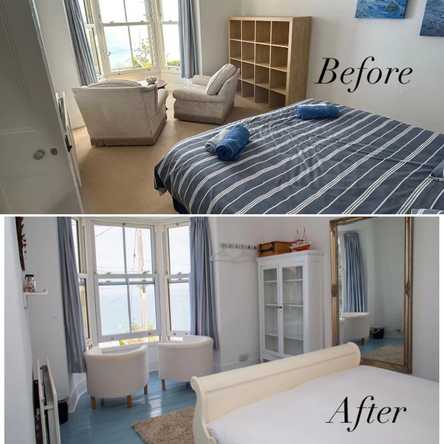Another Before and After 💙☁️💙☁️ #holidaycottage #tremydon #seasideholiday #hottub #seaview #seaside #beach #dogwalks #fishnchips #cardiganbay #dolphins #relax #holiday #wales #niceview #seasidecottage #selfcatering #familyfriendly #homefromhome
#tr