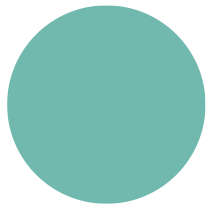 Solid teal circle.