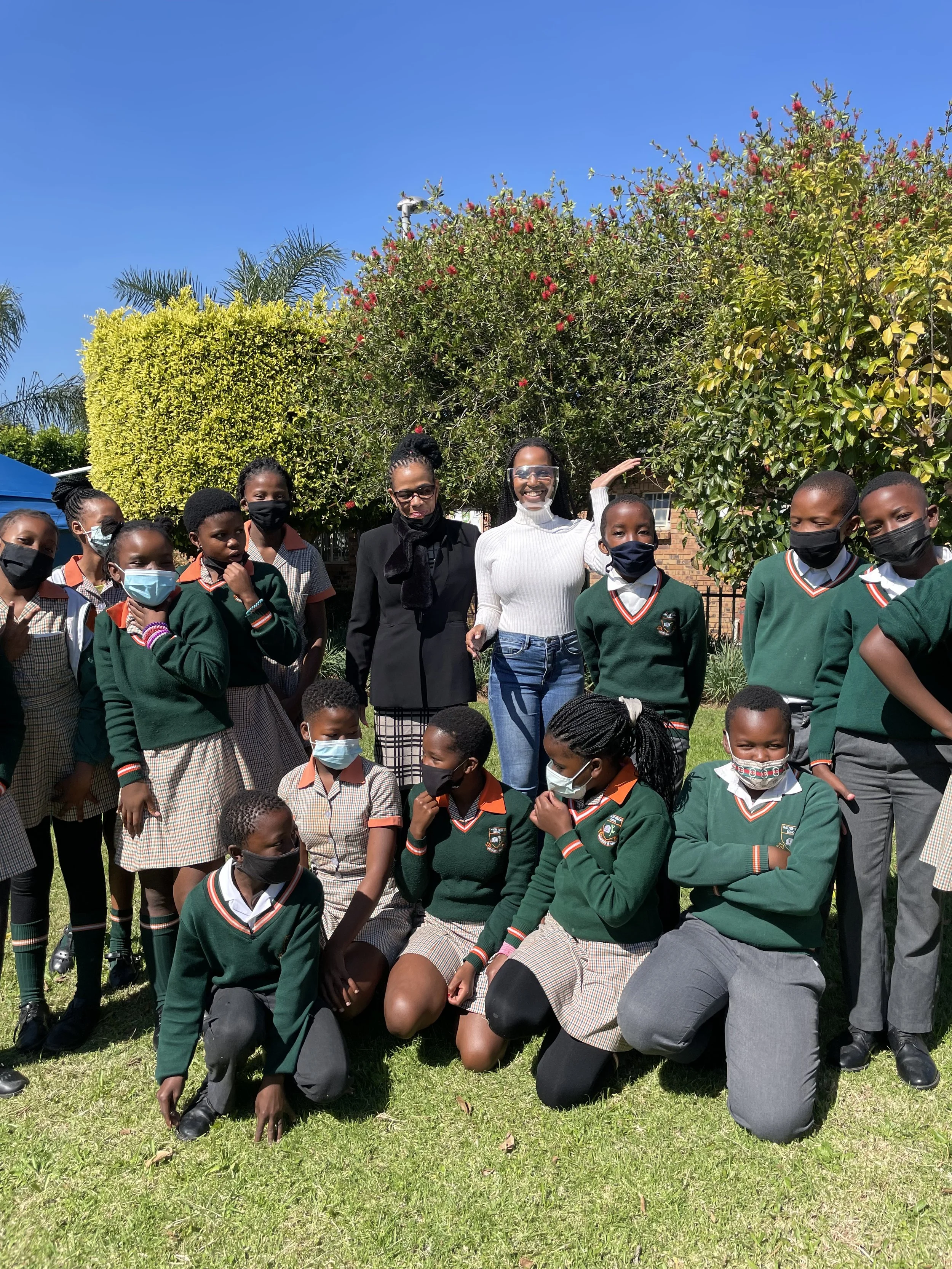donating menstrual cups at Walter Sisulu Primary School